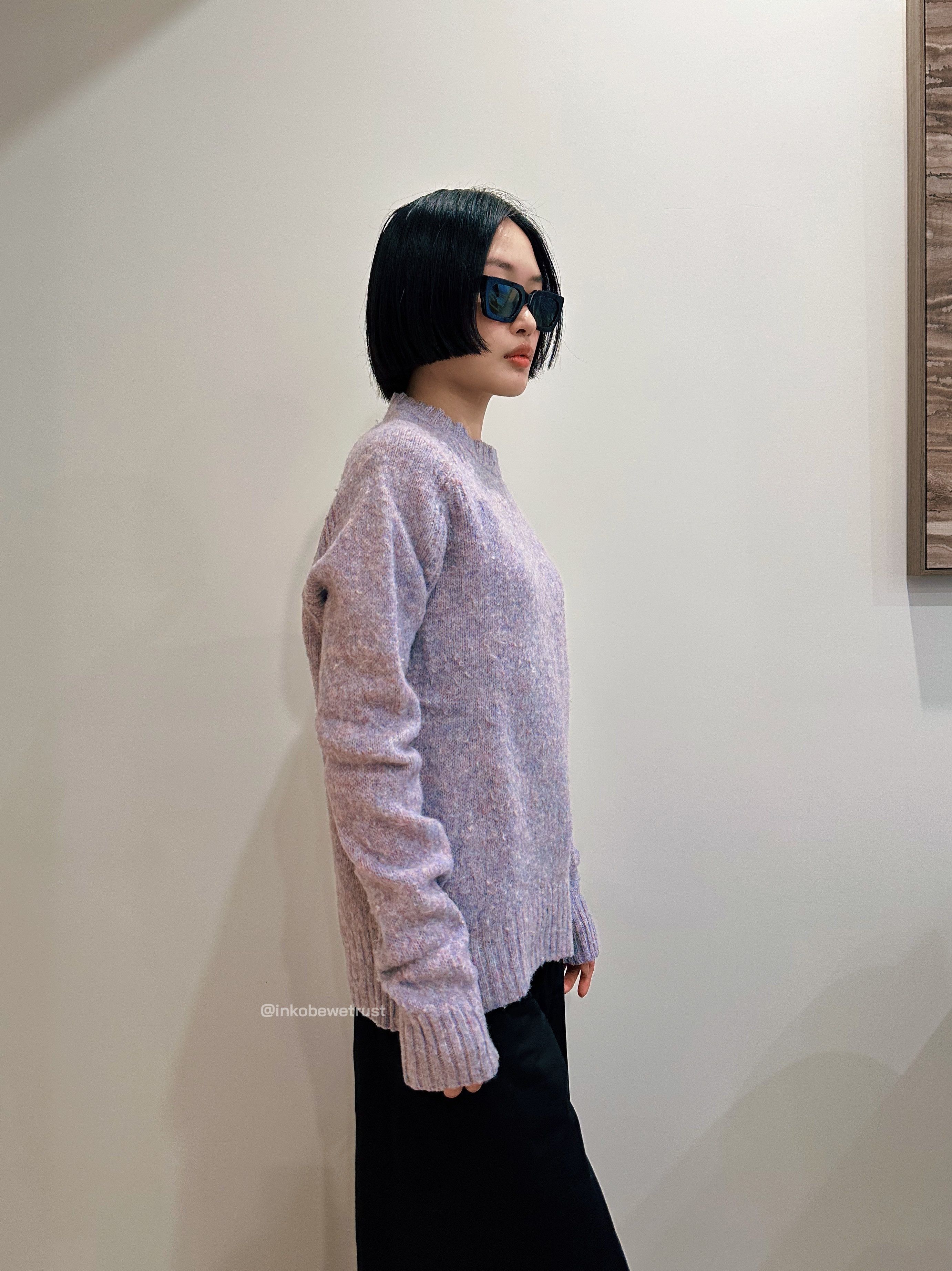 Acne Studios Brushed Shetland Wool Sweater -Thistle Purple Size US L / EU 52-54 / 3 - 4 Thumbnail