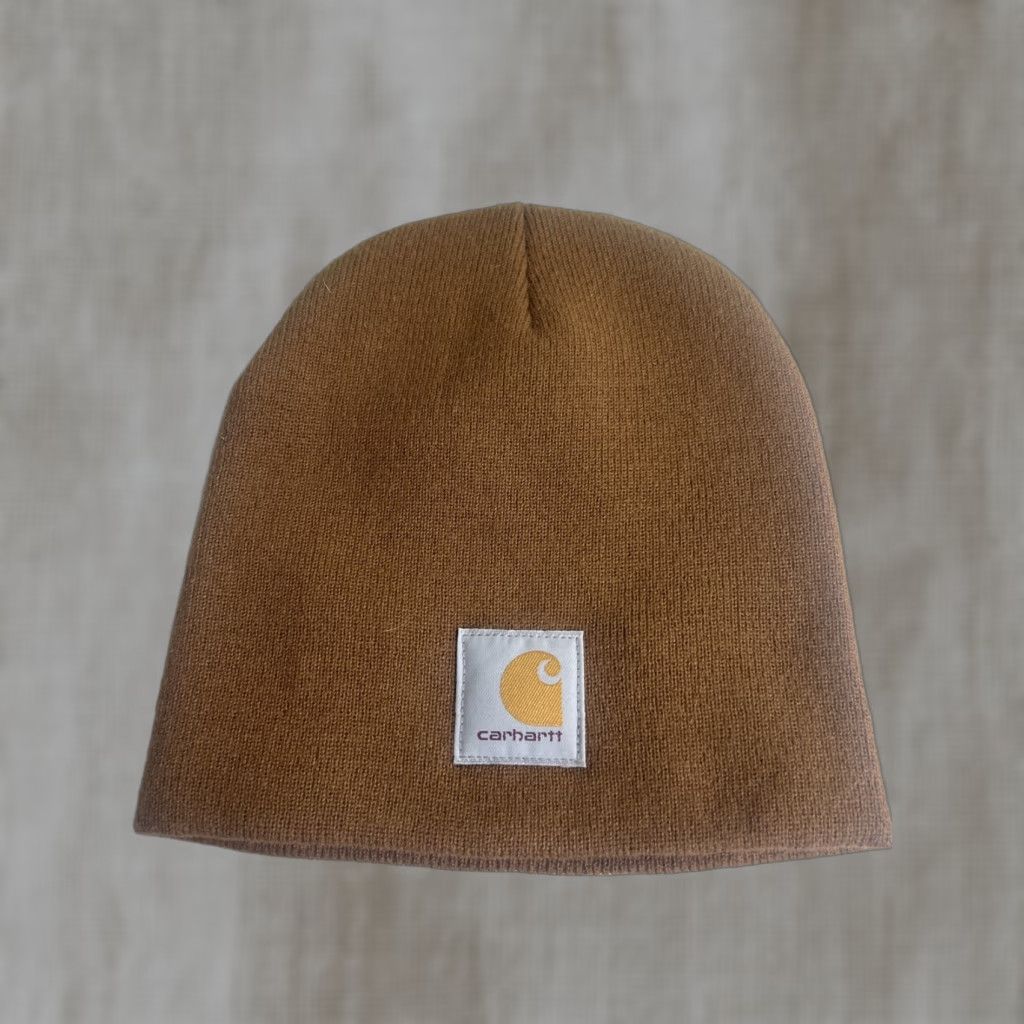 Carhartt Carhartt Beanie | Knit Beanie | Unisex Adults | One Size | Bison | Embroidered | Designer | Knit Size ONE SIZE - 1 Thumbnail