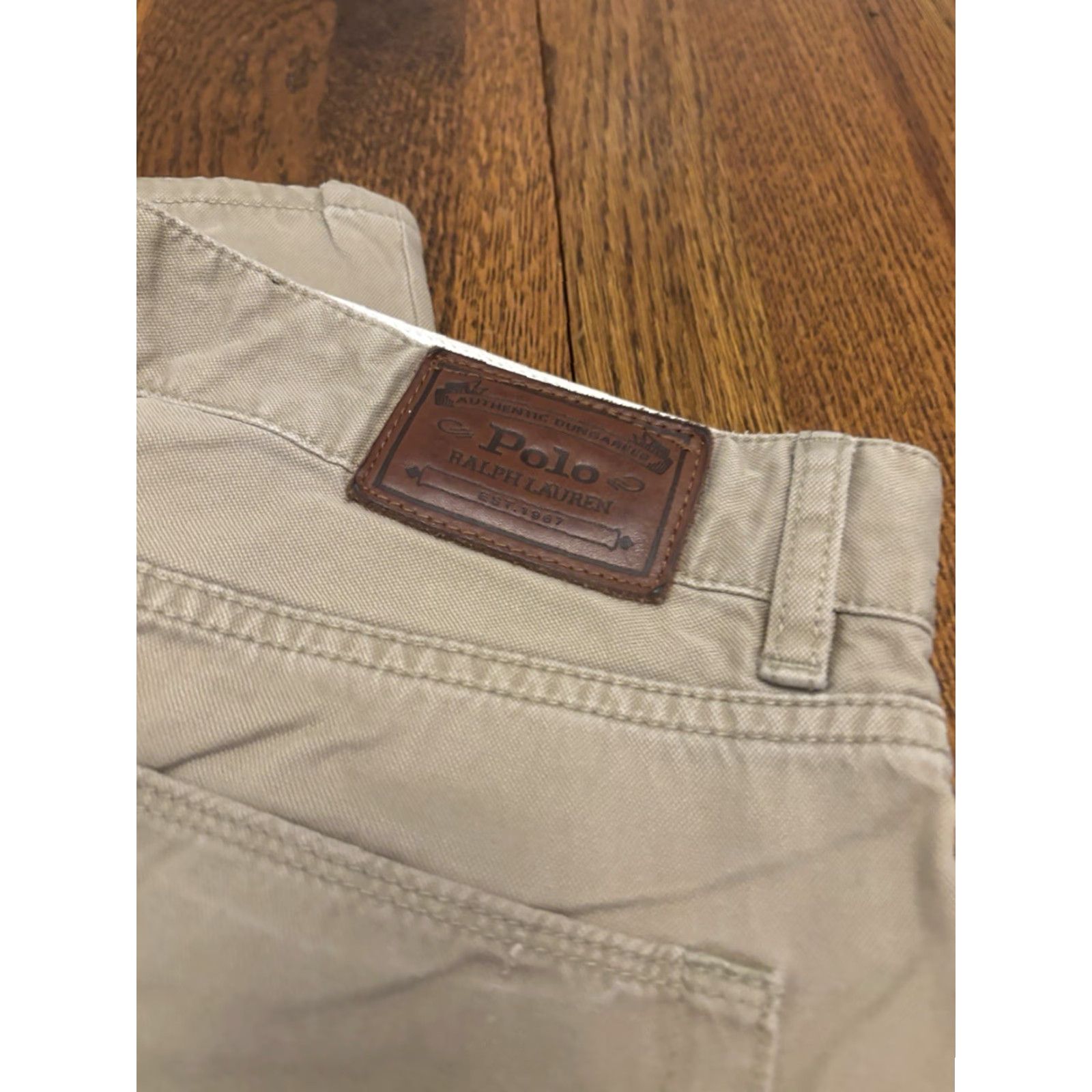 Polo Ralph Lauren VINTAGE Polo Ralph Lauren Flat Front Khaki Classic Fit Pants 34x32 Mens Beige Cotton 34 Khakis Pants Regular Men Size US S / EU 44-46 / 1 - 6 Thumbnail