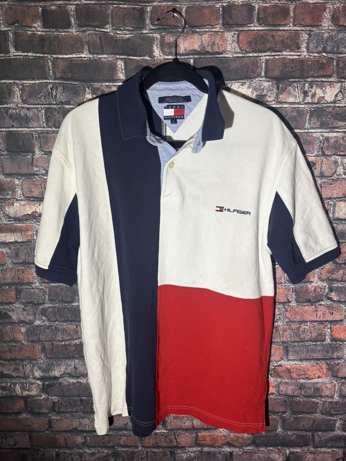 Tommy Hilfiger Tommy Hilfiger Colorblock Polo Shirt Navy Red White Size L Size US M / EU 48-50 / 2 - 1 Thumbnail