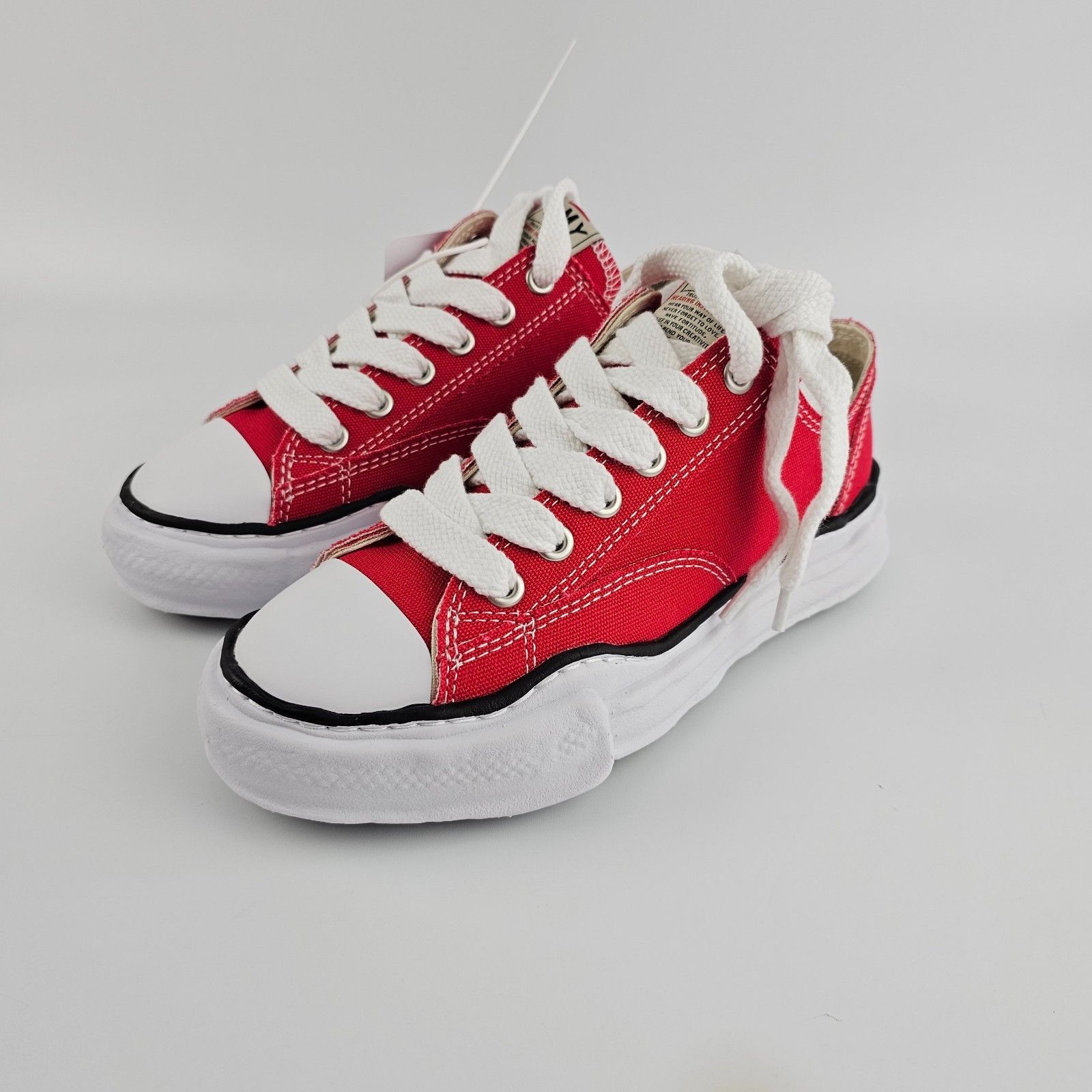 MIHARAYASUHIRO Peterson Women's Red Canvas Low Snkrs