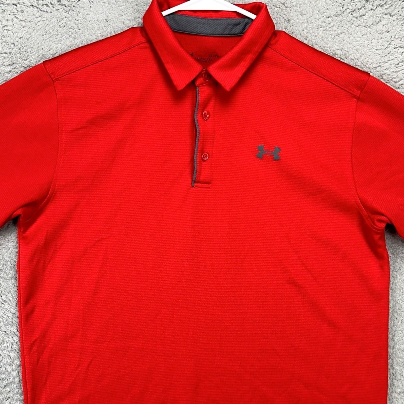 Under Armour Under Armour Mens Golf Polo Shirt XL Red Loose Short Sleeve Athletic Shirt Size US XL / EU 56 / 4 - 2 Thumbnail