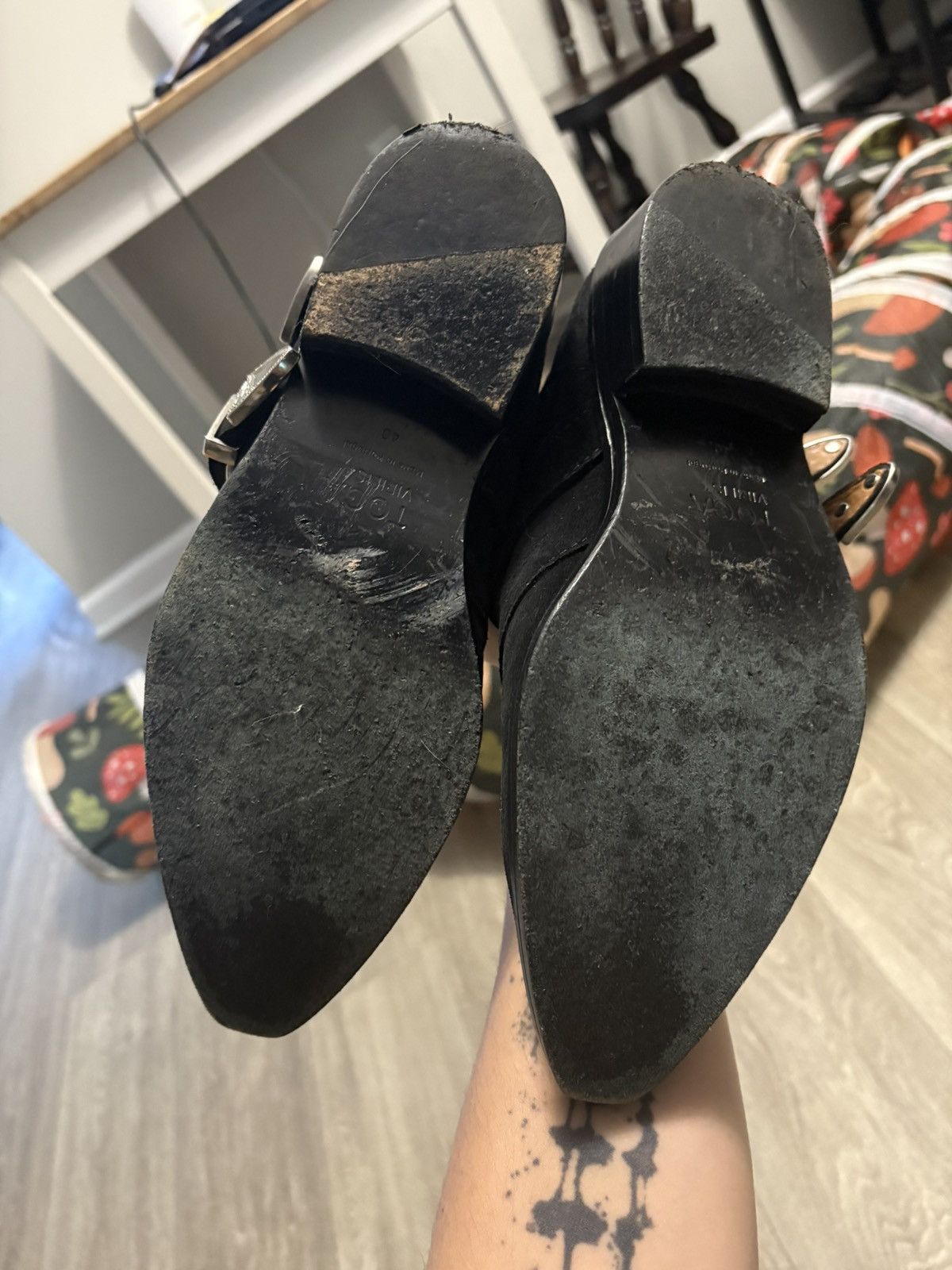 TOGA VIRILIS Black Suede Buckle Boots Size US 7 / EU 40 - 5 Thumbnail