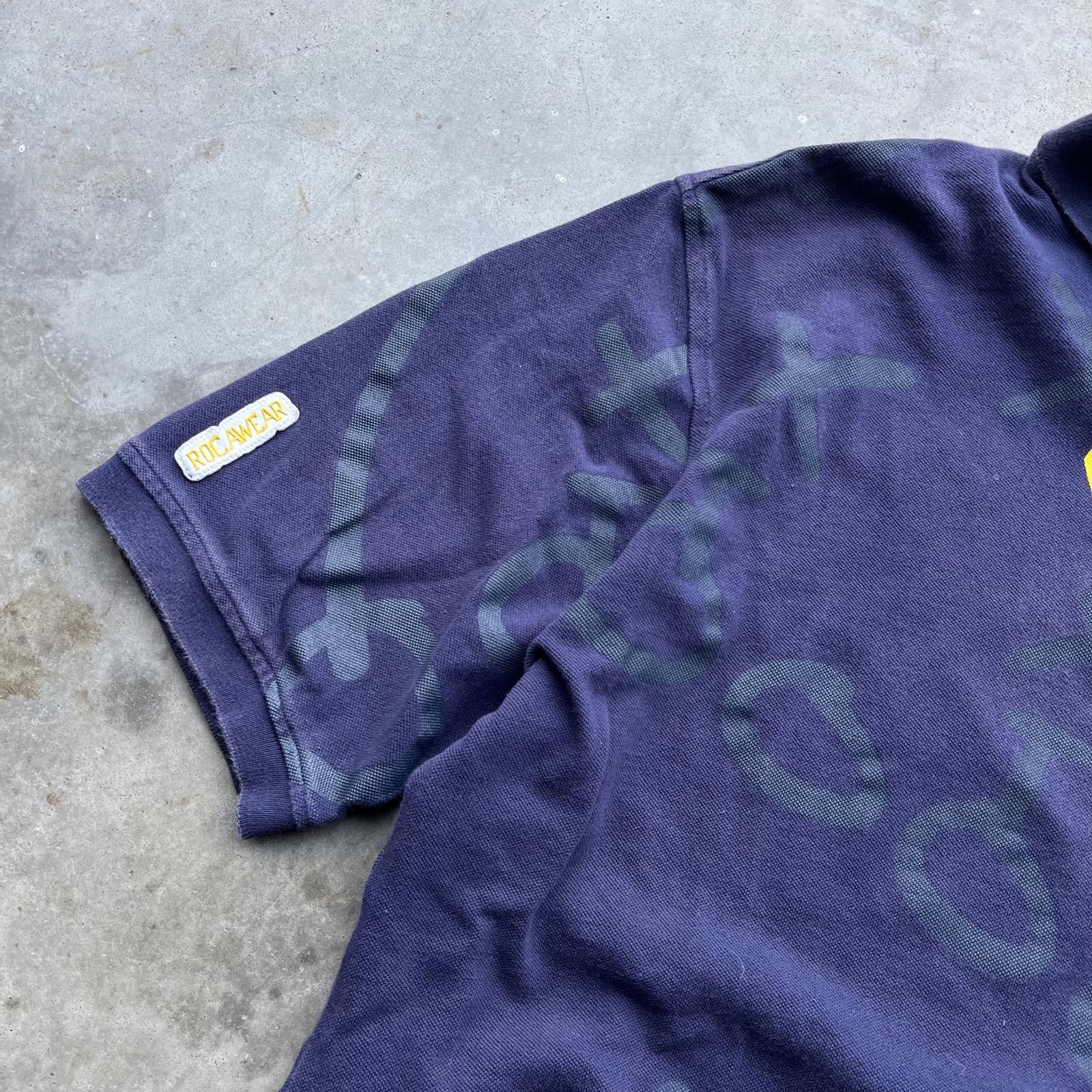 Rocawear × Vintage Vintage Y2K Rocawear Sportswear AOP Survival of Fittest Polo Size US XL / EU 56 / 4 - 6 Thumbnail