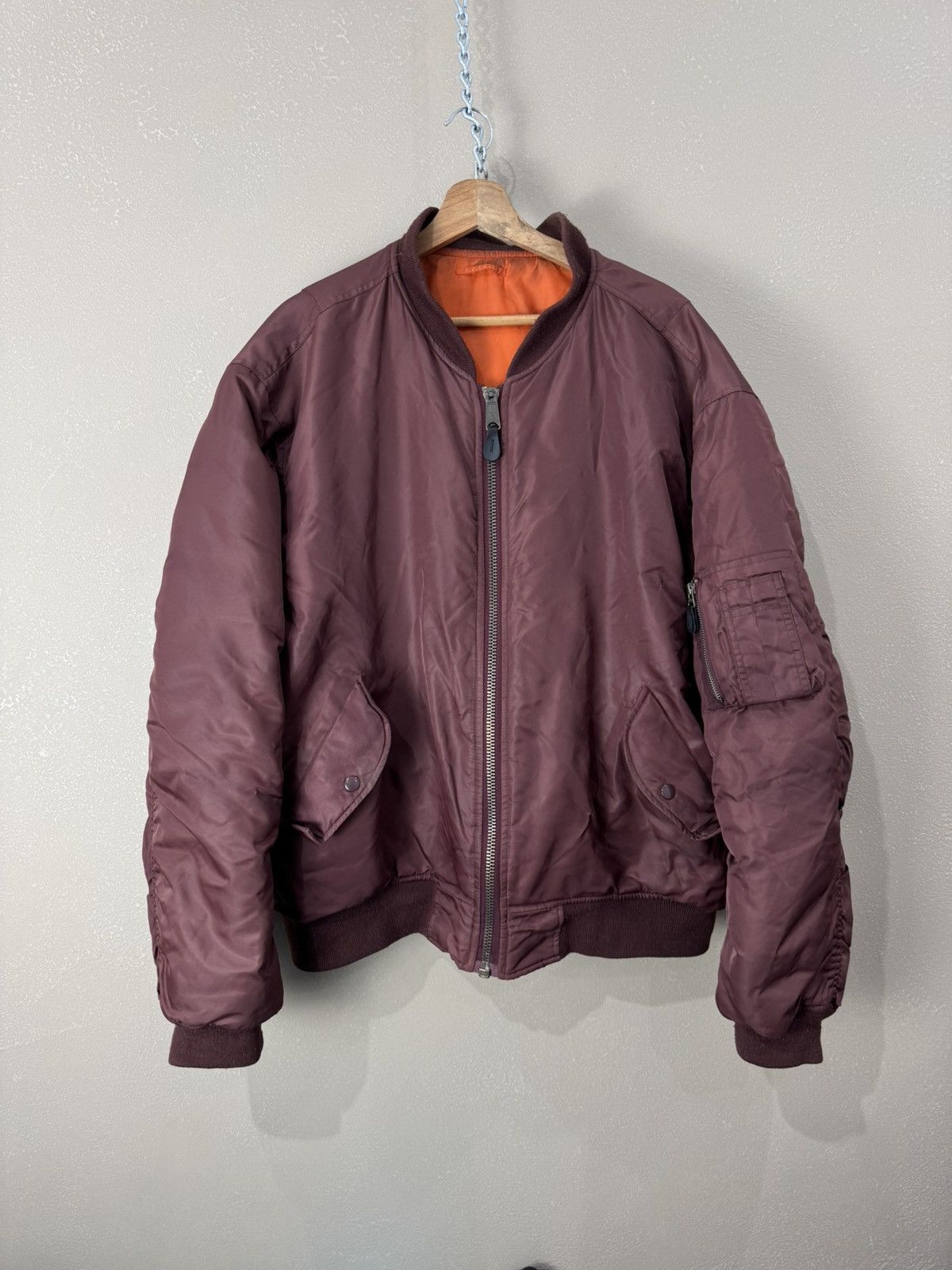 Vintage Vintage 90s Ma1 Flyer Bomber Rare Boxy military Jacket Size US XXL / EU 58 / 5 - 1 Thumbnail