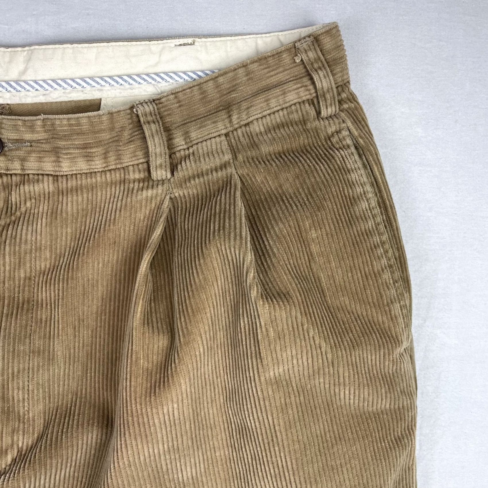 Brooks Brothers Brooks Brothers Pants Mens 40x32 Tan Corduroy Pleated Front Cuffed Trousers Size US 40 / EU 56 - 6 Thumbnail