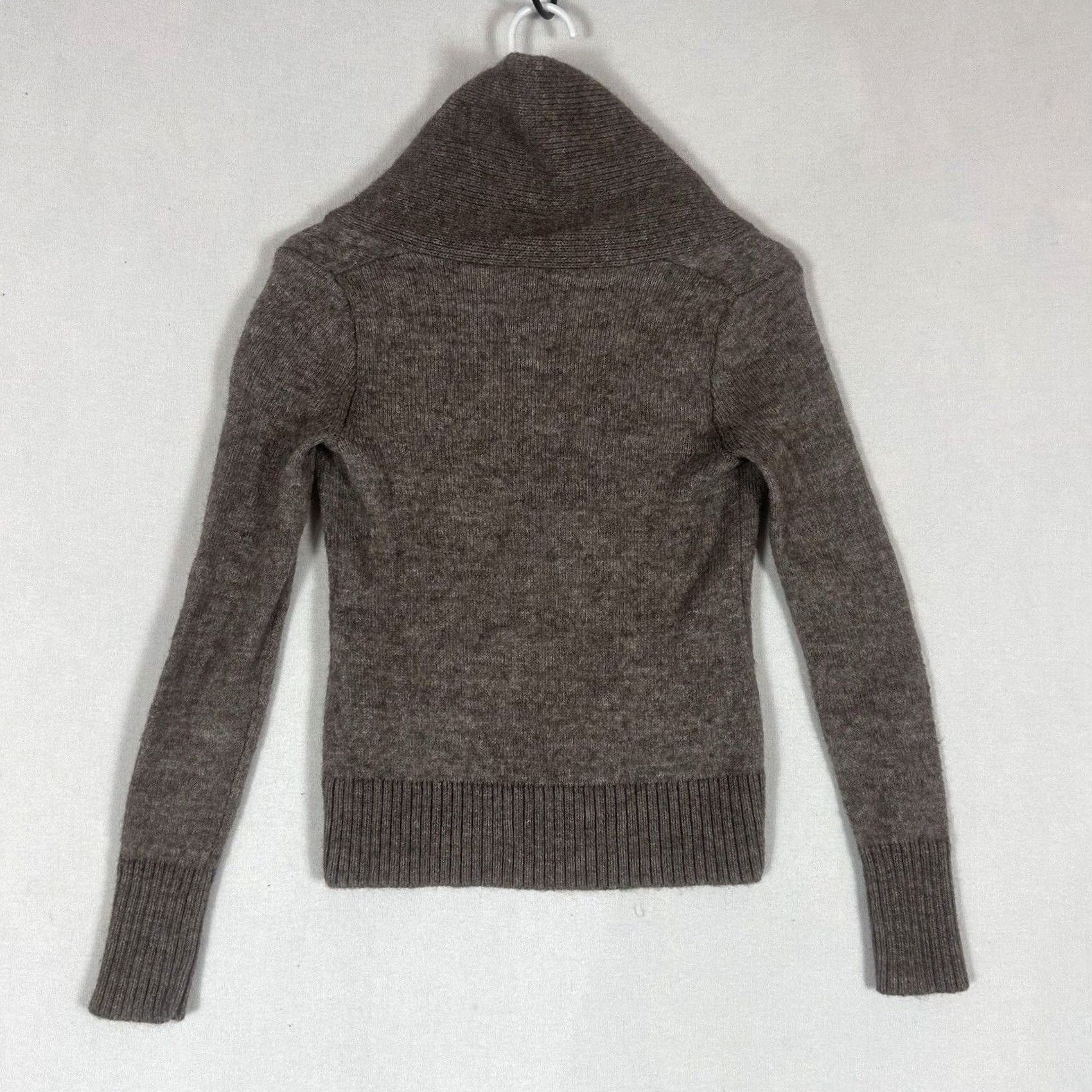 J.Crew VINTAGE JCrew Sweater Womens XS Alpaca Wool Blend Pullover Brown Long Sleeve Pockets L/S Size XS / US 0-2 / IT 36-38 - 5 Thumbnail