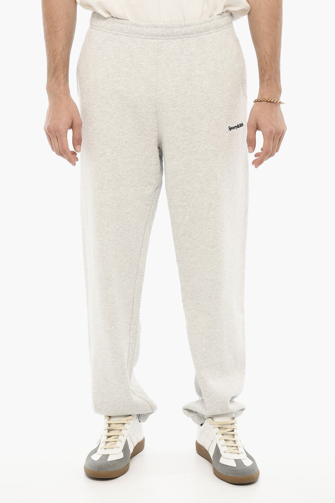 image of Sporty Rich Og1Mm0524 Cotton Sweatpants & Joggers In Grey, Men's (Size 32)