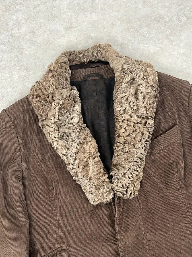 Dolce & Gabbana AW2004 Dolce & Gabbana Brown Corduroy Fur Collar Trench Jacket Size US M / EU 48-50 / 2 - 5 Thumbnail
