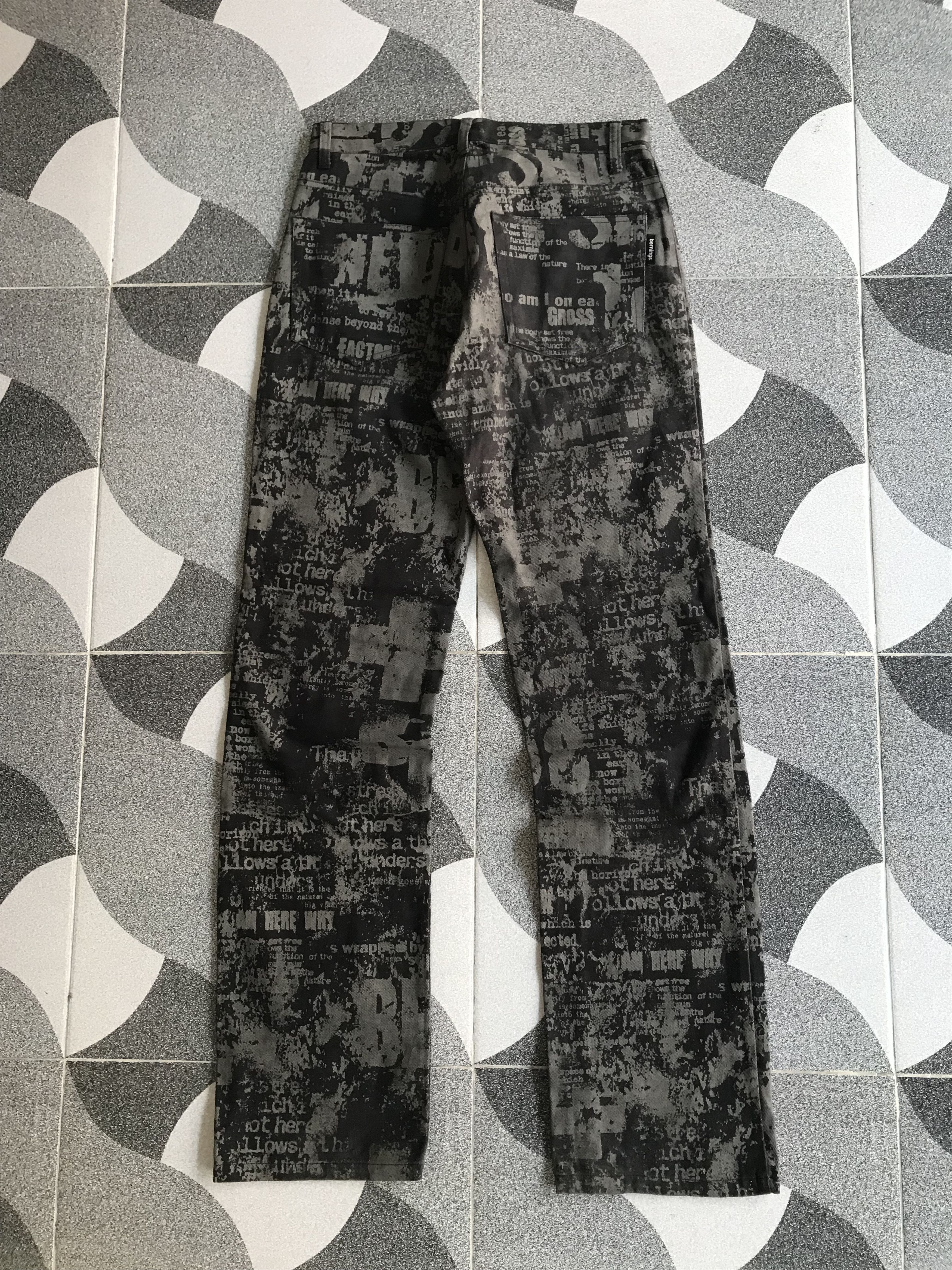 14th Addiction × 20471120 × Japanese Brand Y2K Berning-Sho Full Print Pants Size US 29 - 4 Thumbnail
