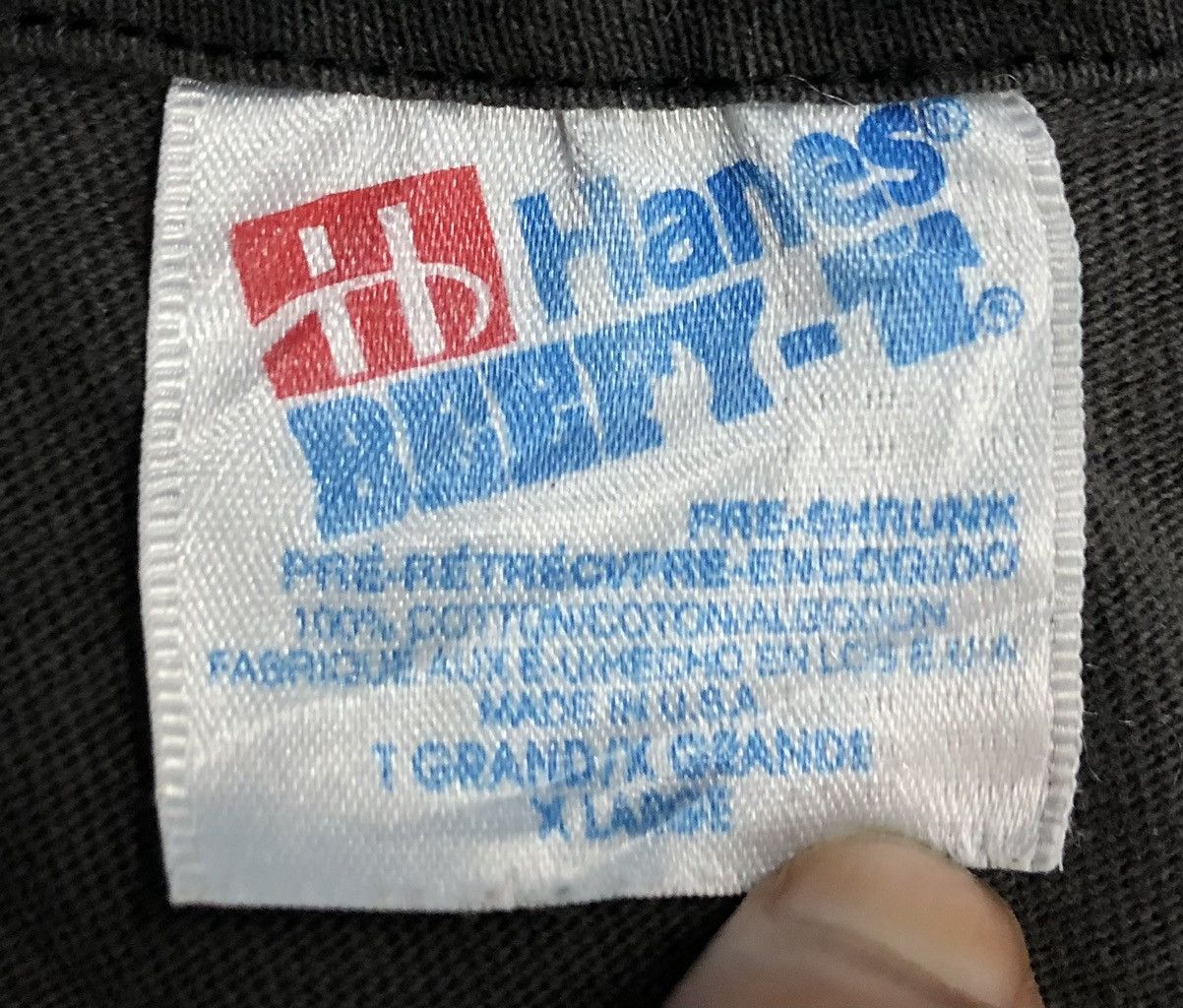 Hanes Vintage Hanes Supermax Made In Usa T-Shirt Size US XL / EU 56 / 4 - 10 Thumbnail