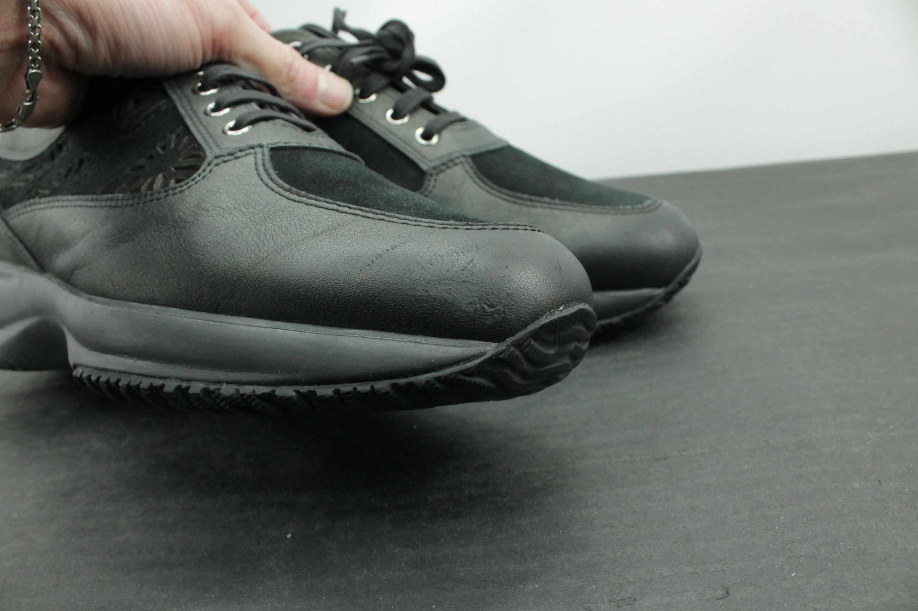 Hogan Hogan Interactive Black Leather Sneakers Shoes Women's Size US 11 / IT 41 - 5 Thumbnail