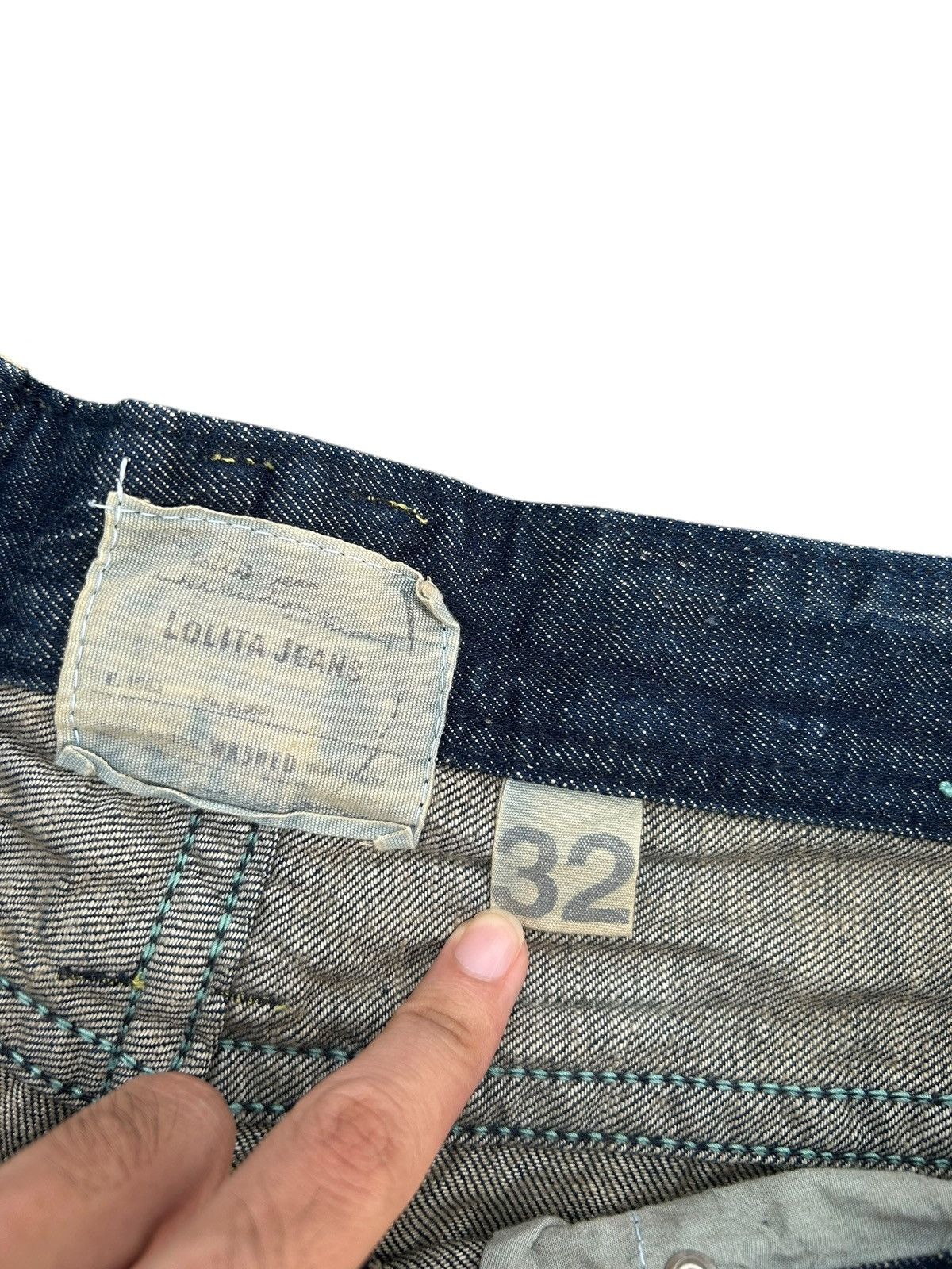Kapital YOSHITOMO NARA LOLITA Vintage Distressed Rusty Denim Jeans Size US 34 / EU 50 - 14 Thumbnail