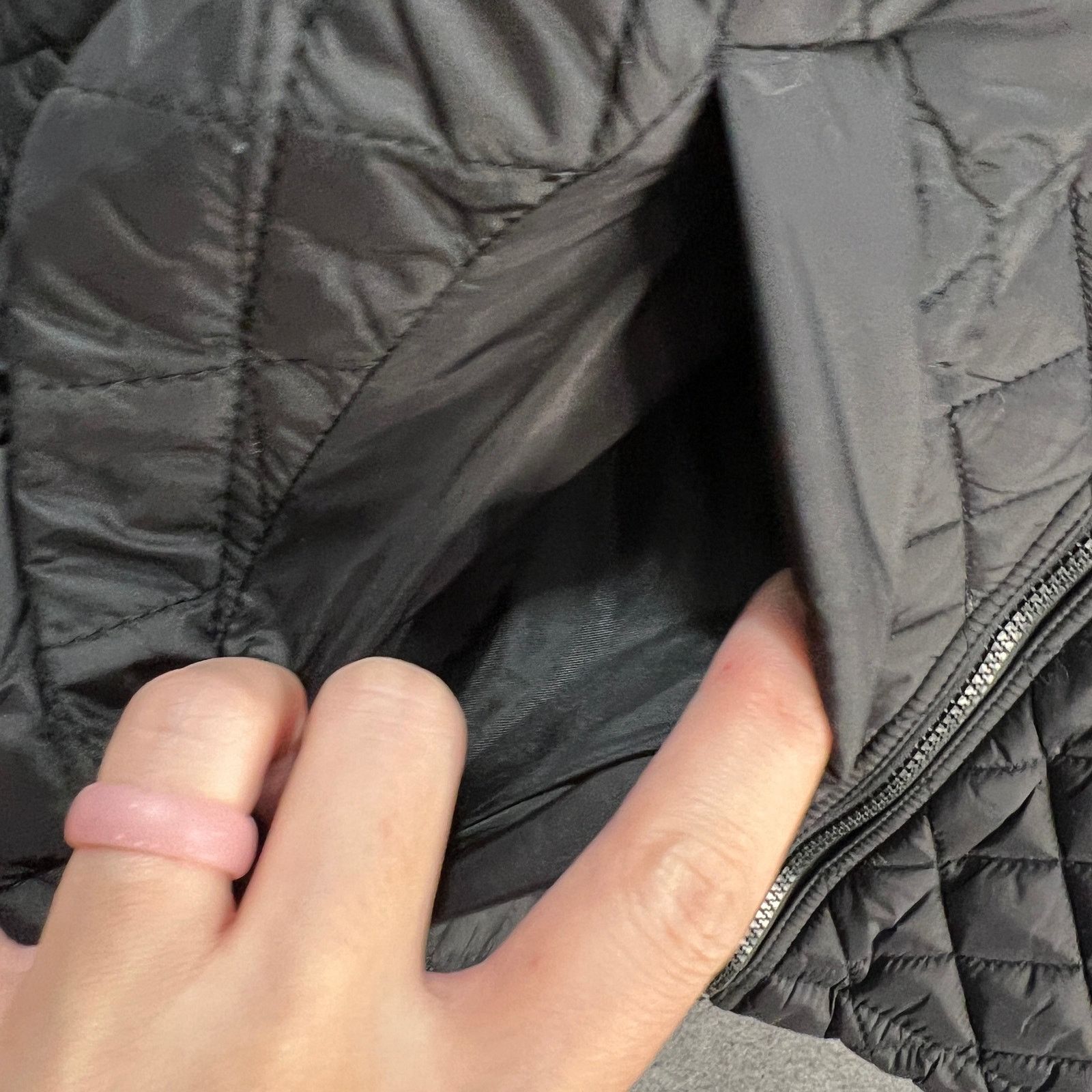 Other Belle by Kim Gravel Quilted Zip-Front Jacket Black Size XL / US 12-14 / IT 48-50 - 10 Thumbnail