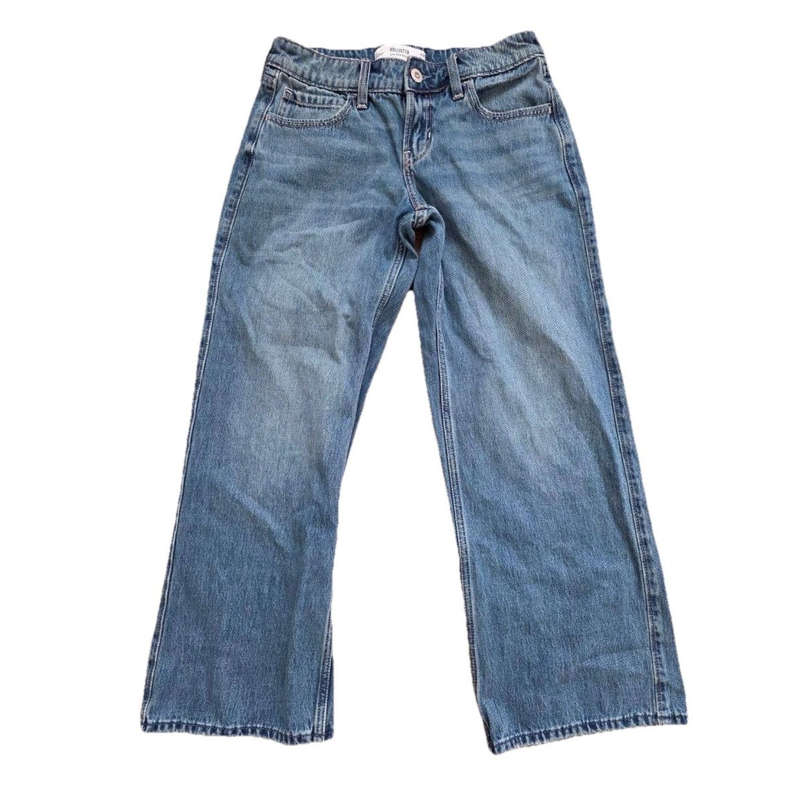 Hollister Hollister Wash Stretch Denim Wide leg Jean 25 W A001279 Size 25" / US 0 / IT 36 - 1 Thumbnail