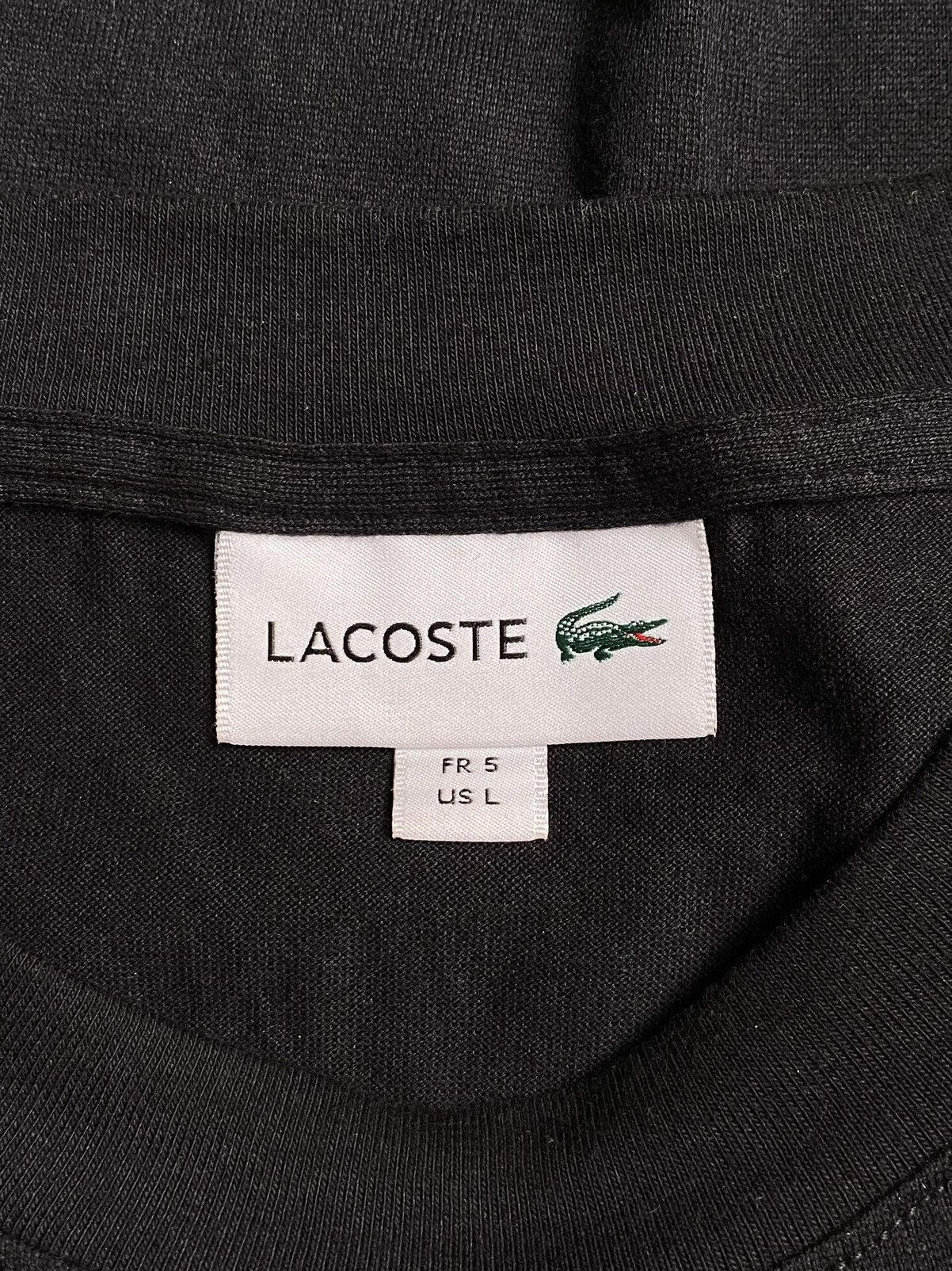 Lacoste LACOSTE Black Logo Oversize Boxy T-shirt Size US L / EU 52-54 / 3 - 6 Thumbnail