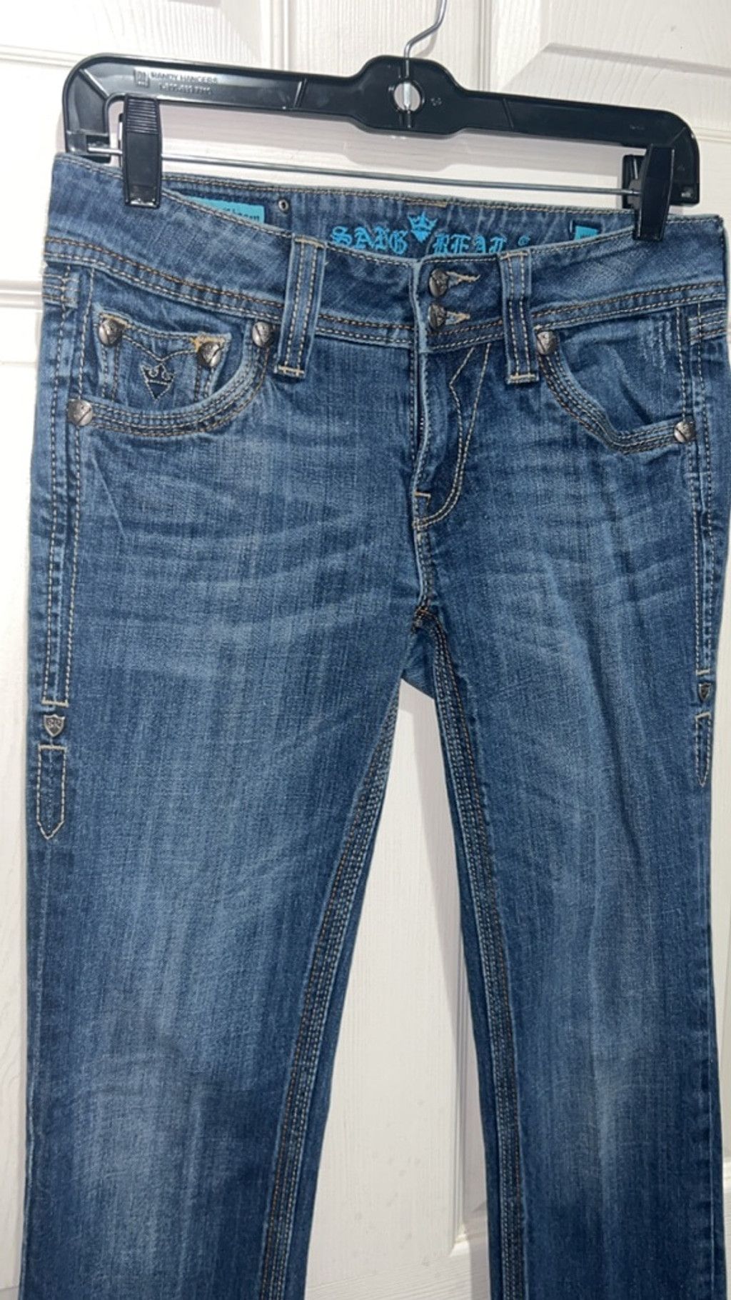 Other Women's Sang Real Blue Skinny Jeans Size 29 Size 29" - 2 Thumbnail