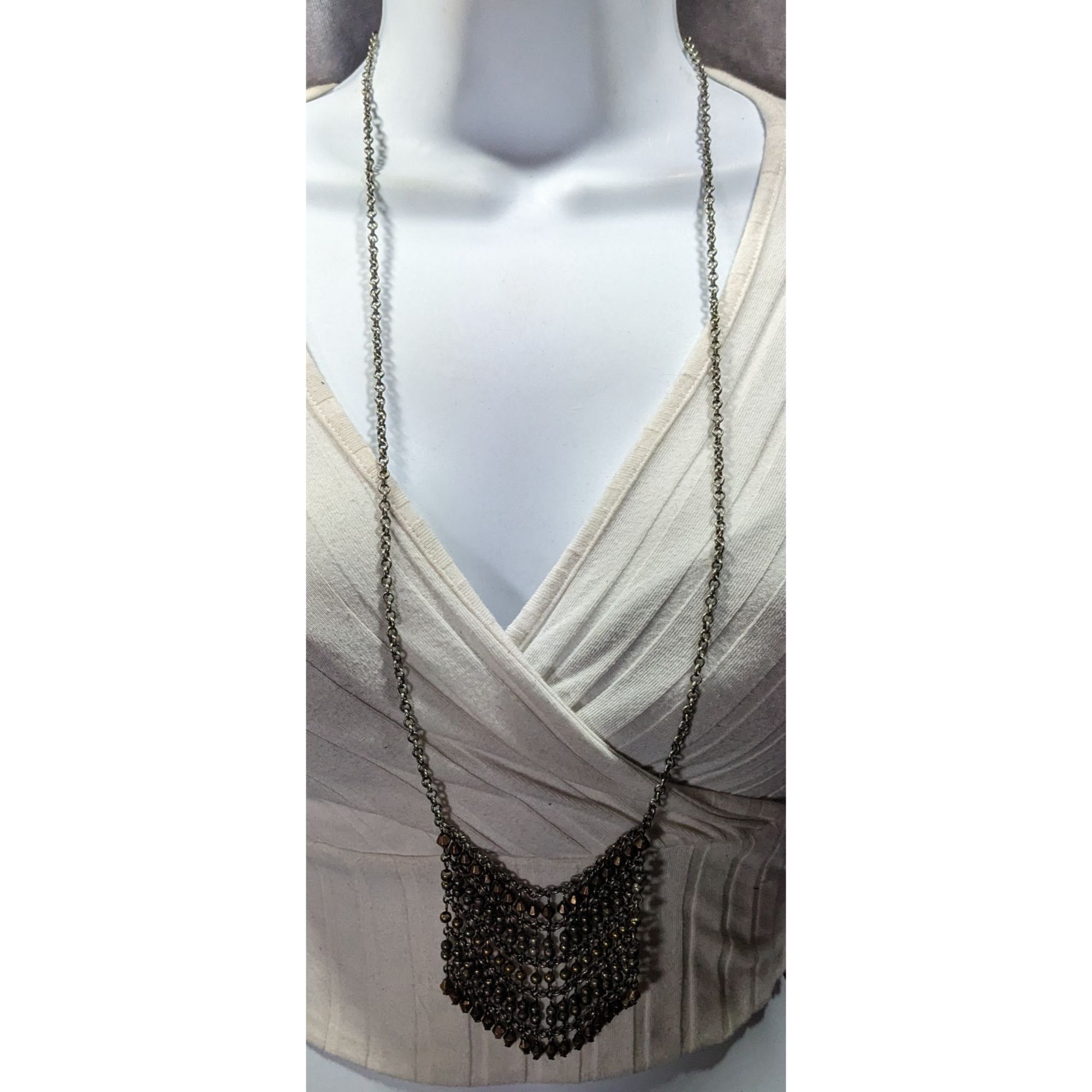 Other Bohemian Metallic Beaded Fringe Pendant Necklace Size ONE SIZE - 2 Thumbnail