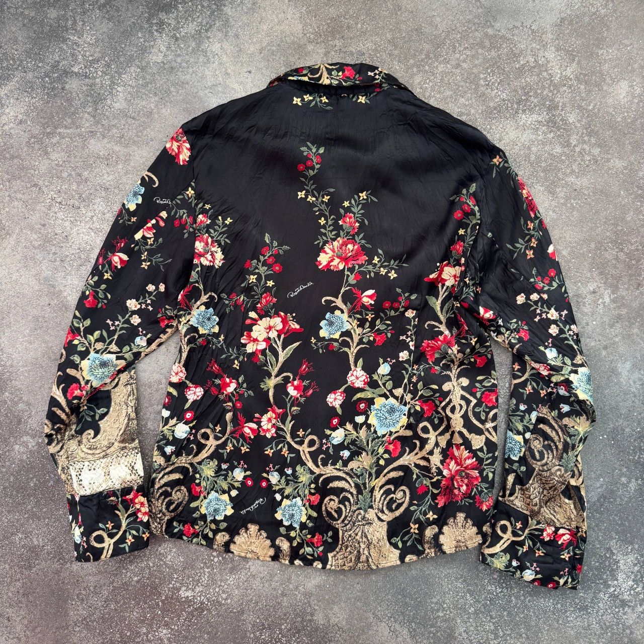 Roberto Cavalli Roberto Cavalli Vintage Floral Blouse Size L / US 10 / IT 46 - 6 Thumbnail