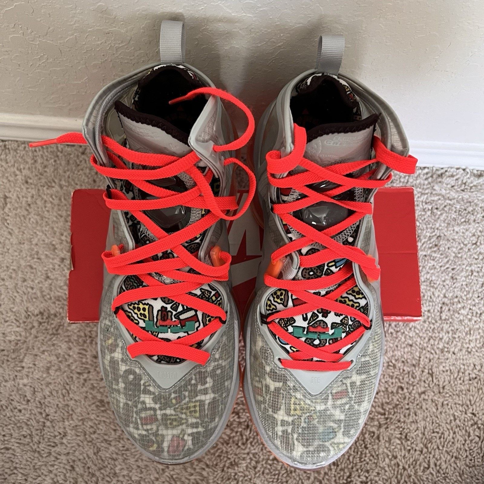 Nike Nike Lebron XIX 19 Fast Food Grey Fog Roma Green Size 12 New Size US 12 / EU 45 - 4 Thumbnail