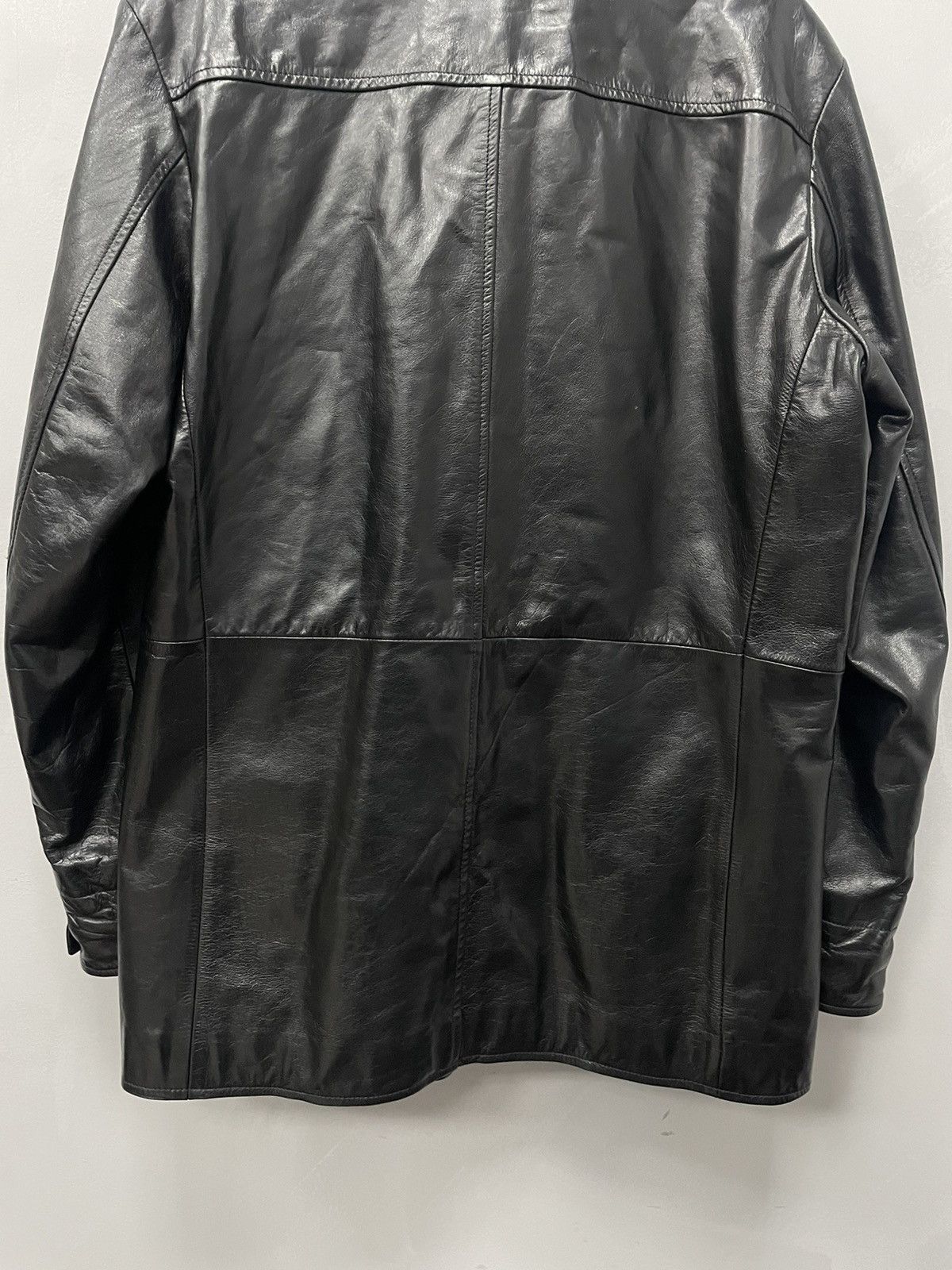Leather × NFL Vintage Black Leather Coat I REDSKINS Japanese Brand Size US M / EU 48-50 / 2 - 16 Thumbnail
