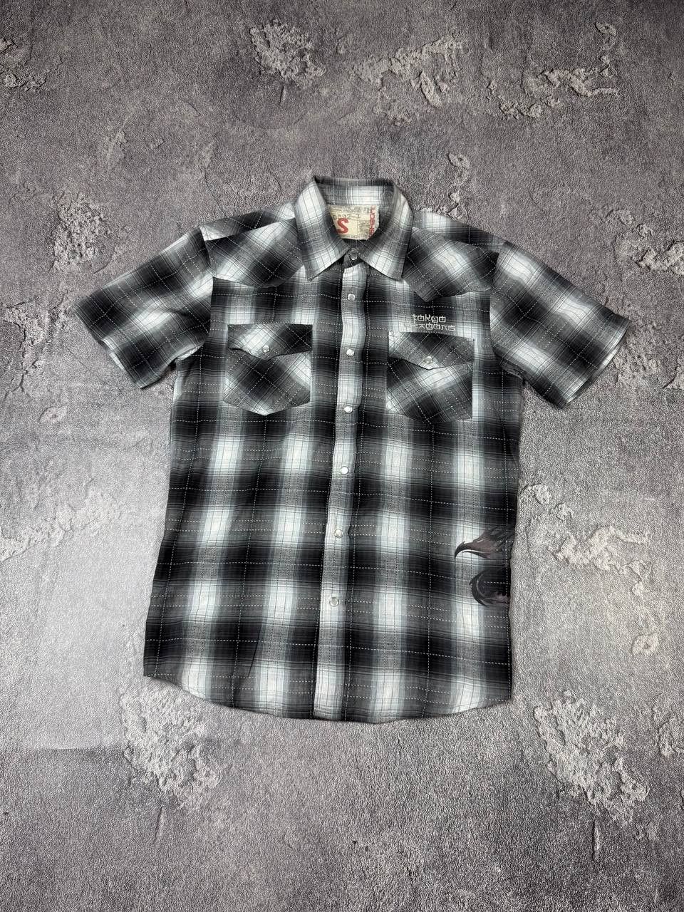 Japanese Brand Y2K Japanese Plaid Grey Tribal Shirt 2000s Size US S / EU 44-46 / 1 - 2 Thumbnail