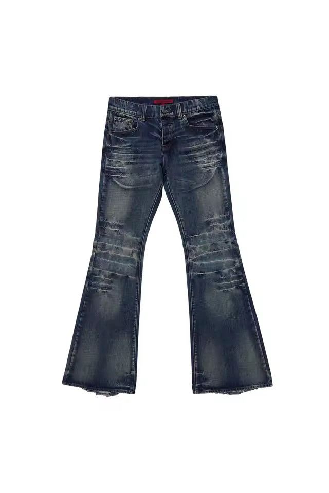 Vintage Bootcut Y2k Distressed Flared Washed Streetwear Jeans Size US 32 / EU 48 - 6 Thumbnail