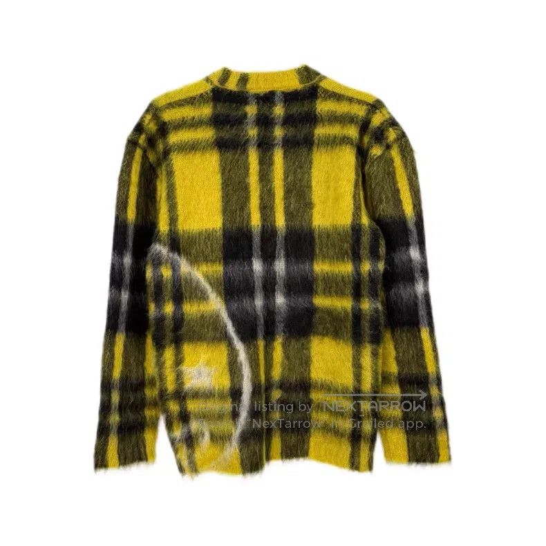 Dior Dior Yellow plaid horsehair sweater Size XXS / US 00 / IT 34 - 2 Thumbnail