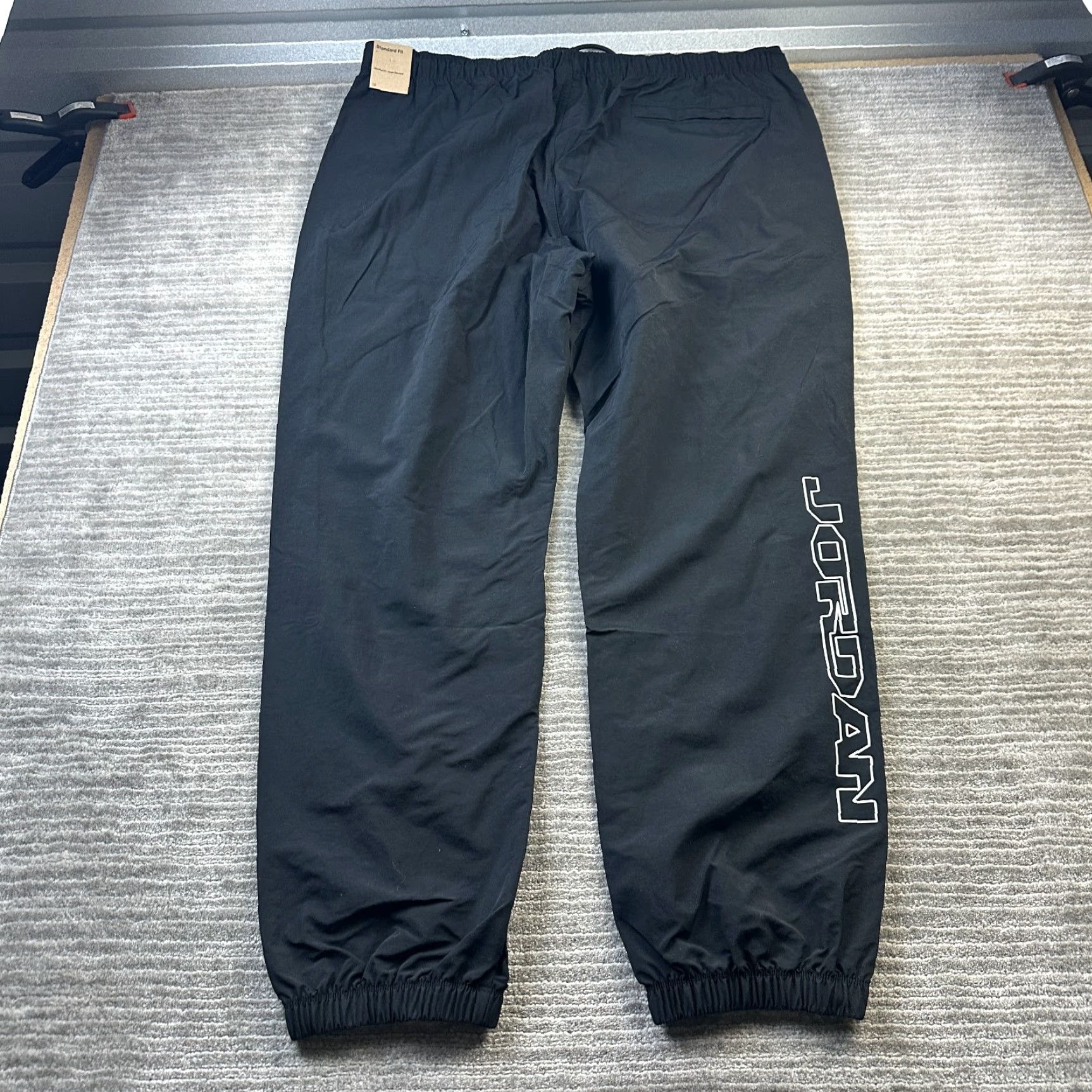 Jordan Brand Jordan Pants Mens 2XL Black MVP Woven Flight Team Logo Performance Size US 39 - 2 Thumbnail