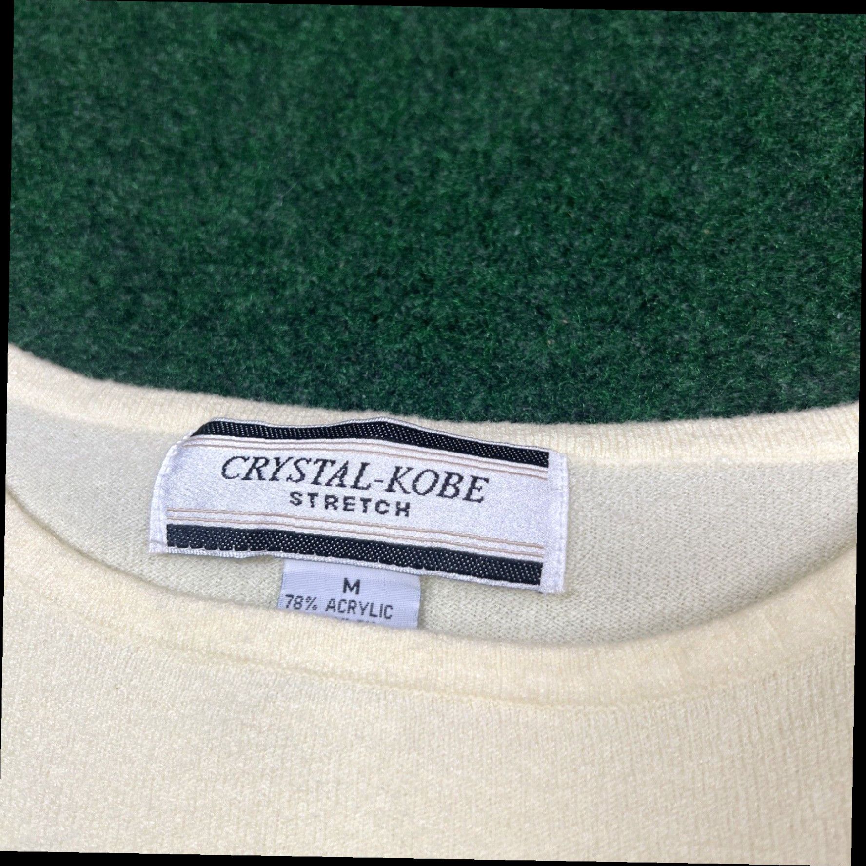 Vintage Crystal Kobe Yellow long sleeve sweater Chest Size Medium Light weight Comfy S Size M / US 6-8 / IT 42-44 - 4 Thumbnail