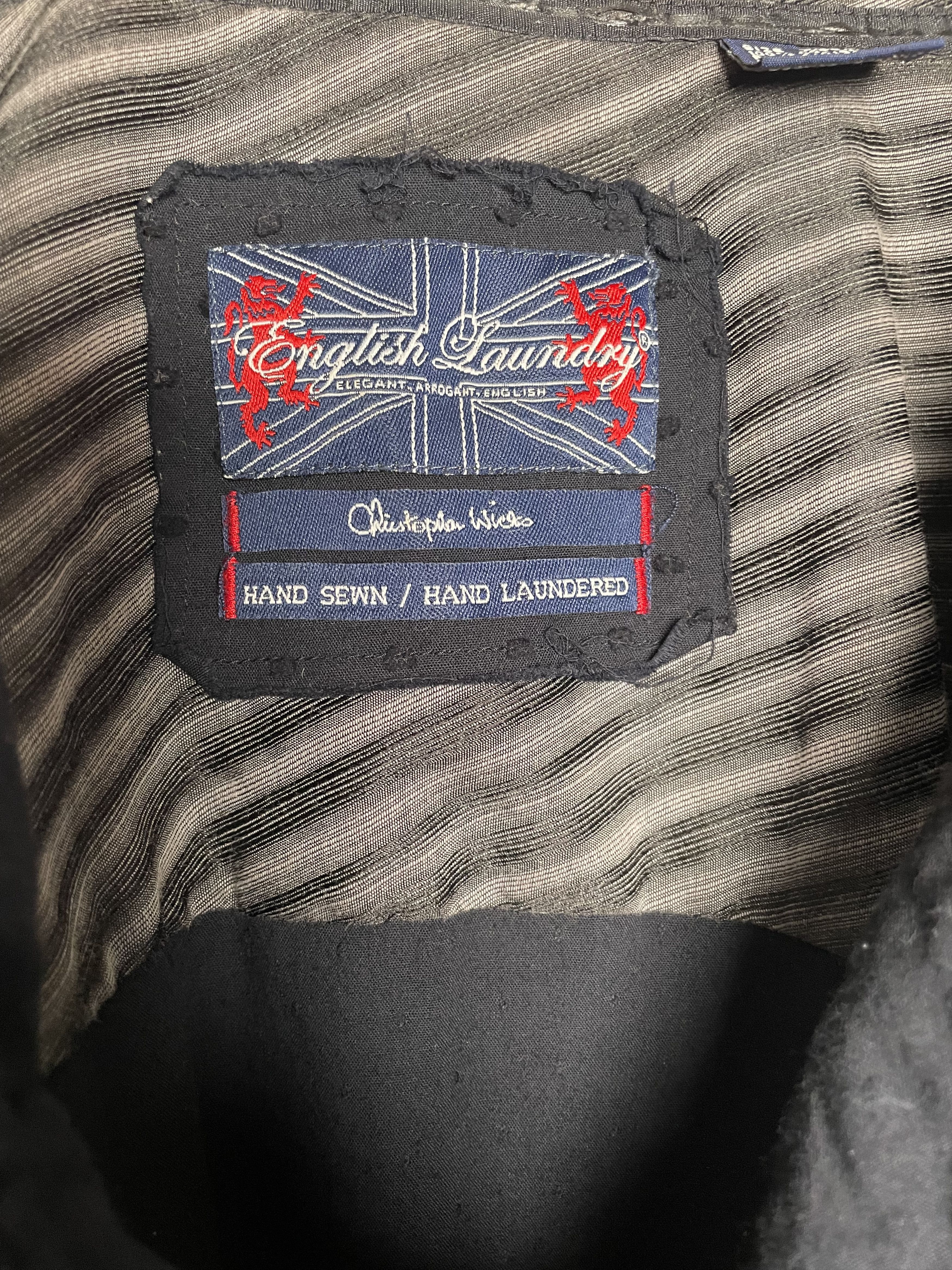 English Laundry 🇬🇧 English Laundry Black Clip Dot Embroidered Shirt XL Size US XL / EU 56 / 4 - 5 Thumbnail