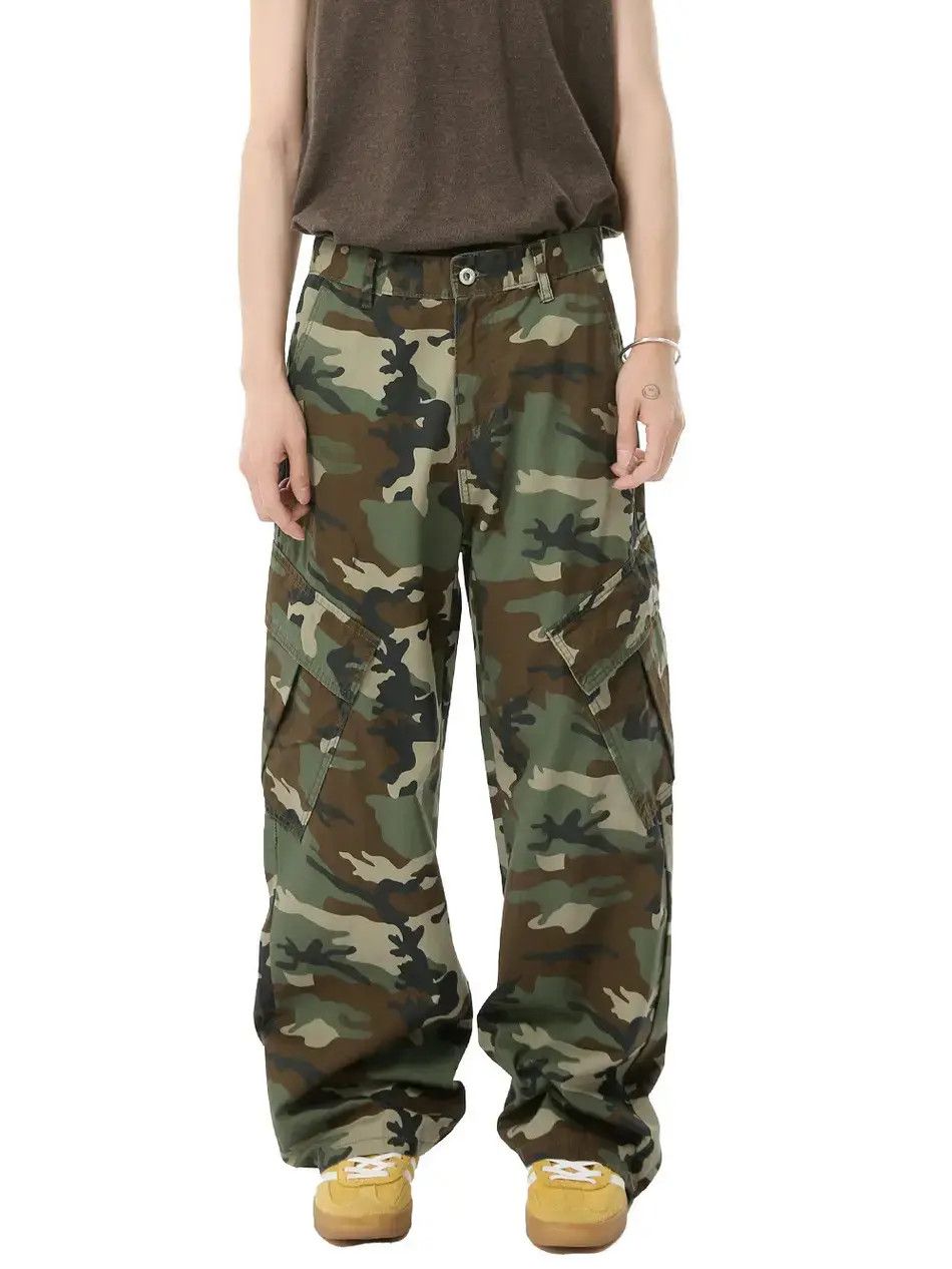 Japanese Brand Retro loose camouflage pocket jeans Size US 32 / EU 48 - 4 Thumbnail