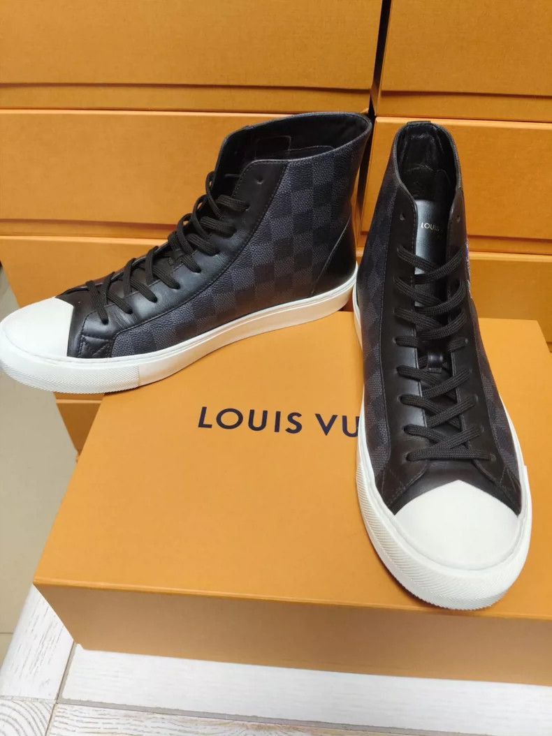 Louis Vuitton Louis Vuitton Checkered Logo HighTop Sneakers-2506 Size US 9 / EU 42 - 3 Thumbnail