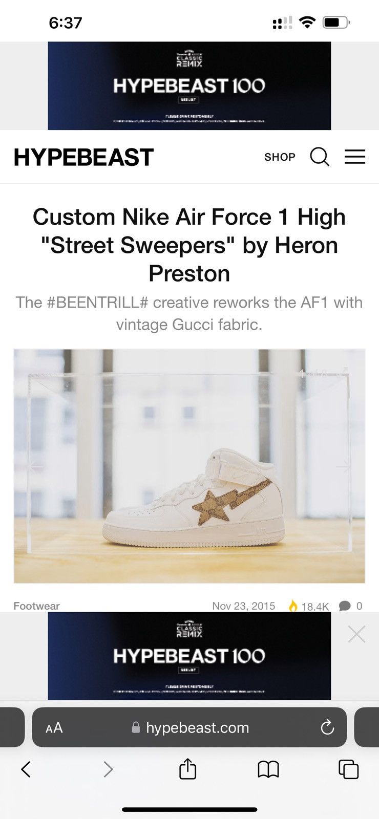 Gucci 2015 Heron Preston’s “Street Sweepers” #5/10 Size US 6.5 / EU 39-40 - 16 Thumbnail
