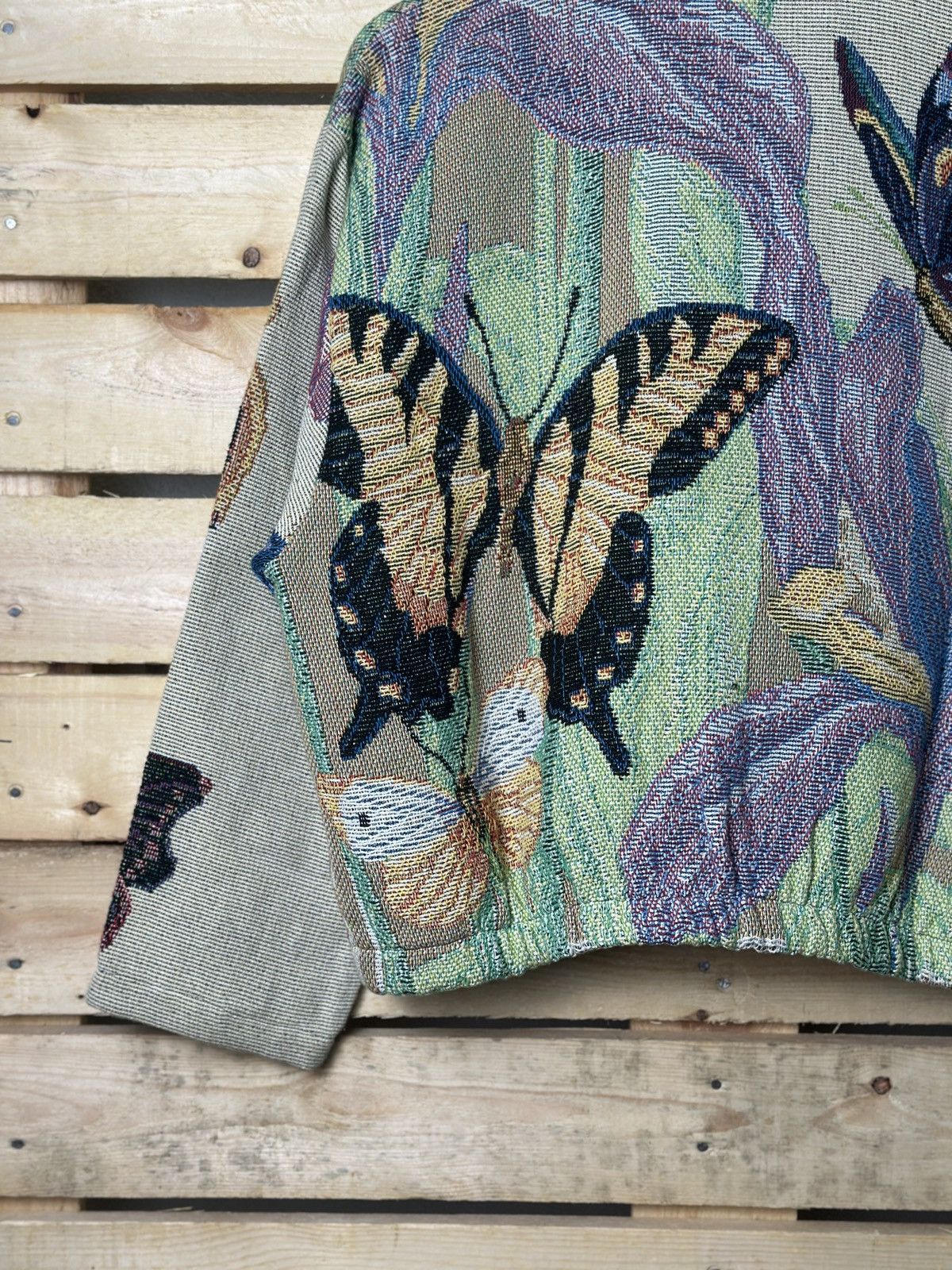 Beauty Beast × Designer 🔥Rare🔥Mari-e USA Fullprint Butterfly Knit Jacket Size US M / EU 48-50 / 2 - 14 Thumbnail