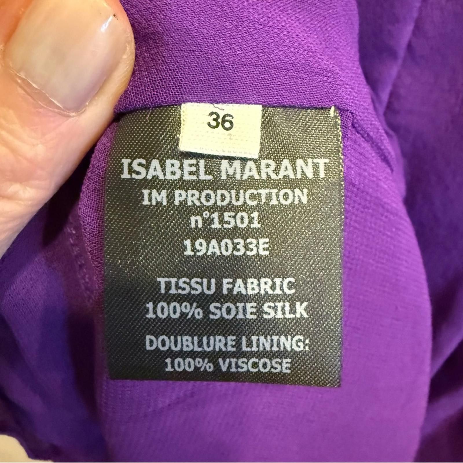 Isabel Marant Etoile Isabel Marant Yoana Purple Silk Mini Sz 36/4 Size S / US 4 / IT 40 - 10 Thumbnail