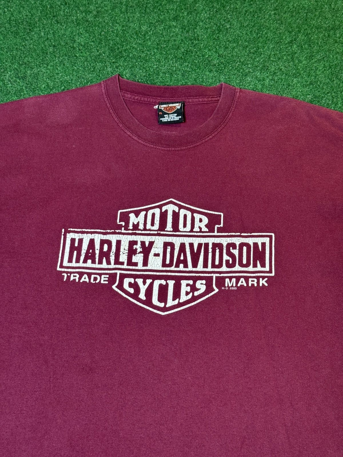 Harley Davidson × Vintage Vintage 90s Y2K Harley Davidson Emblem Biker XL T Shirt Size US XL / EU 56 / 4 - 2 Thumbnail