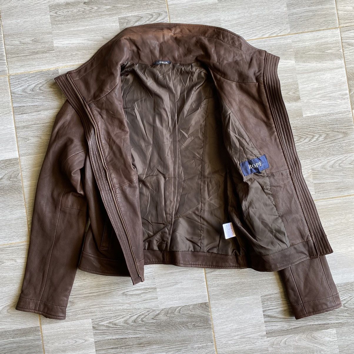 Japanese Brand ROPE Sheepskin Leather Jacket Size XS / US 0-2 / IT 36-38 - 3 Thumbnail