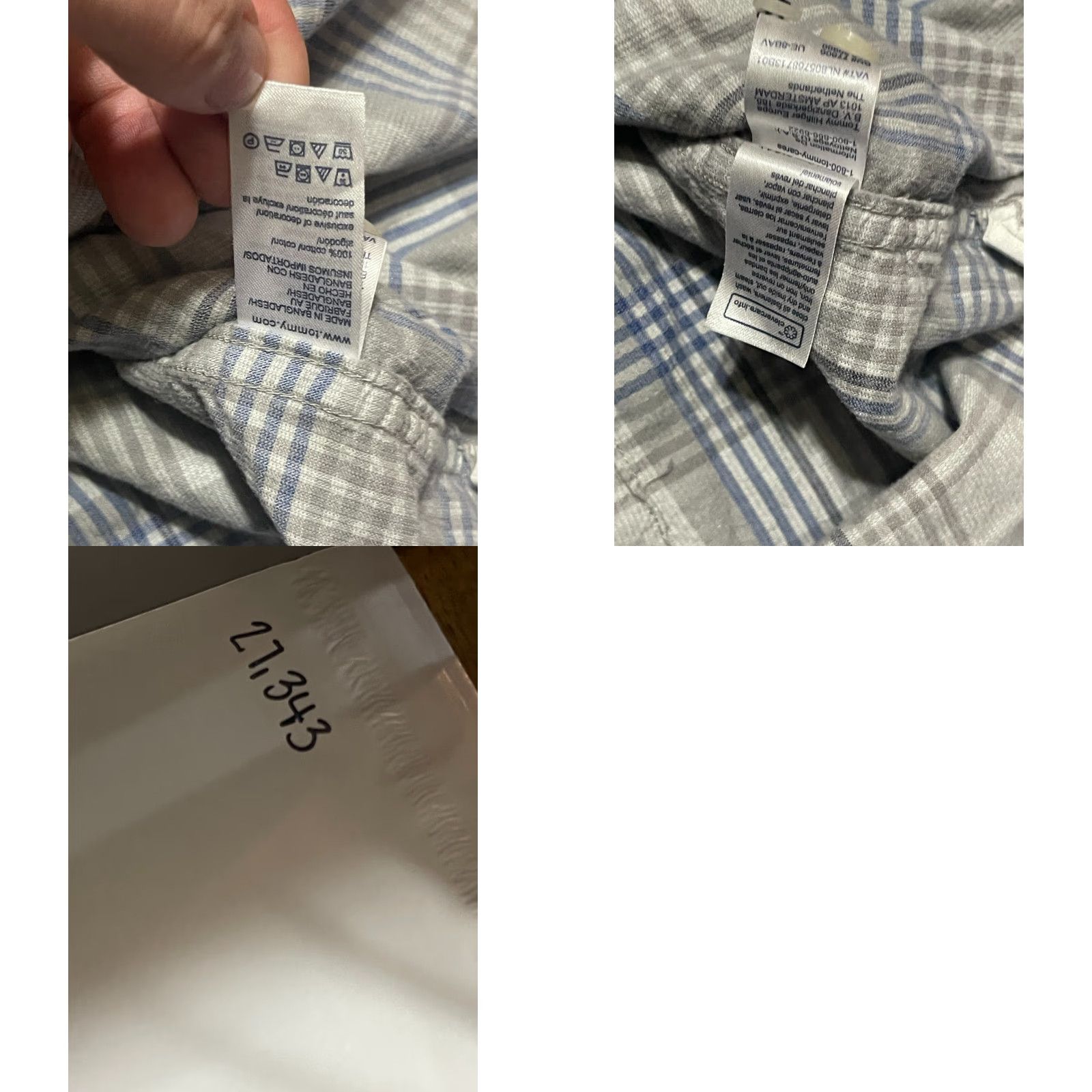 Tommy Hilfiger **Tommy Hilfiger Men's Large Plaid Gray Blue Button-Up Shirt** User: Tommy Hilfiger Men's Large Plaid Gray Blue Button-Up Shirt Size US L / EU 52-54 / 3 - 8 Thumbnail