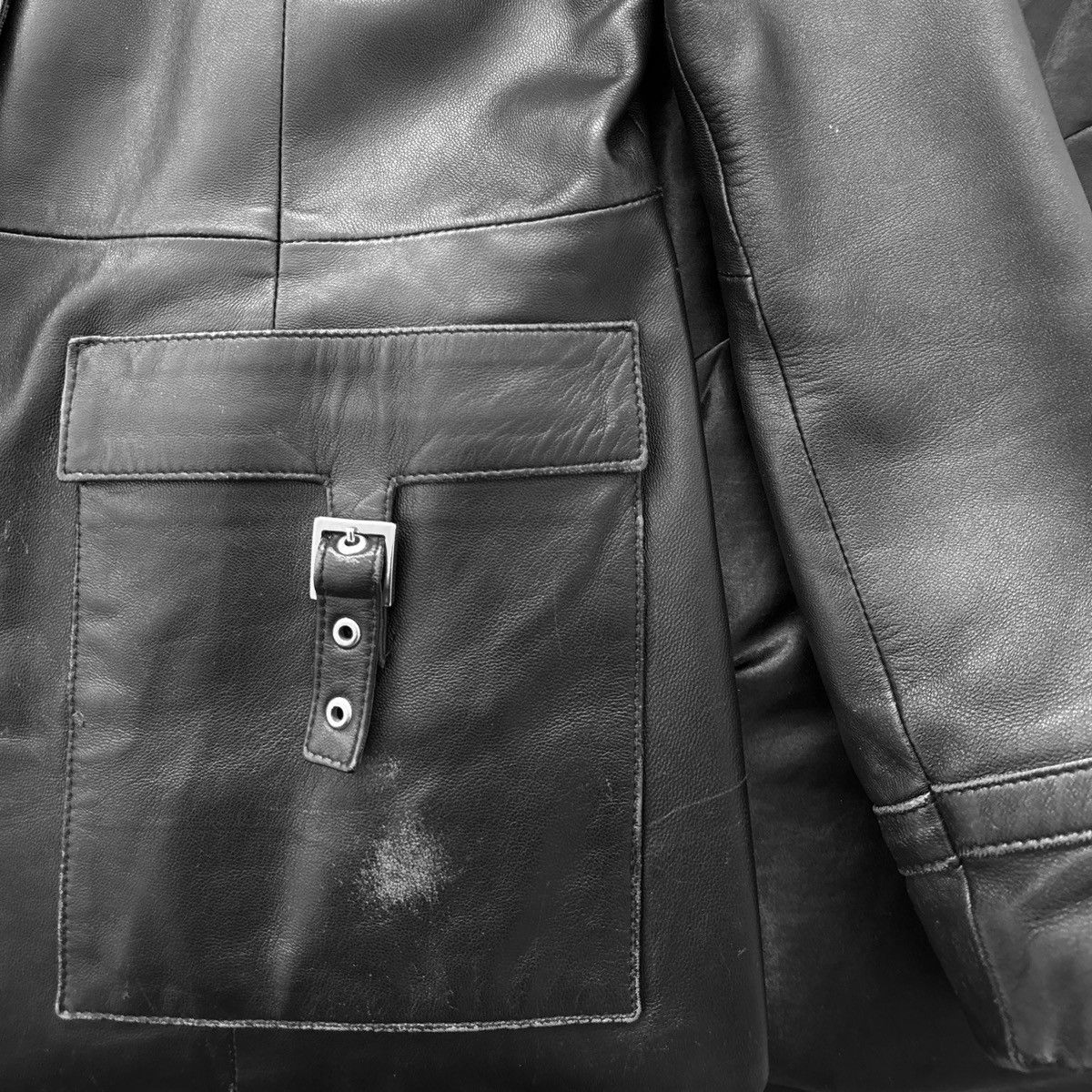 Vintage Iconic super long matrix leather coat Size L / US 10 / IT 46 - 6 Thumbnail