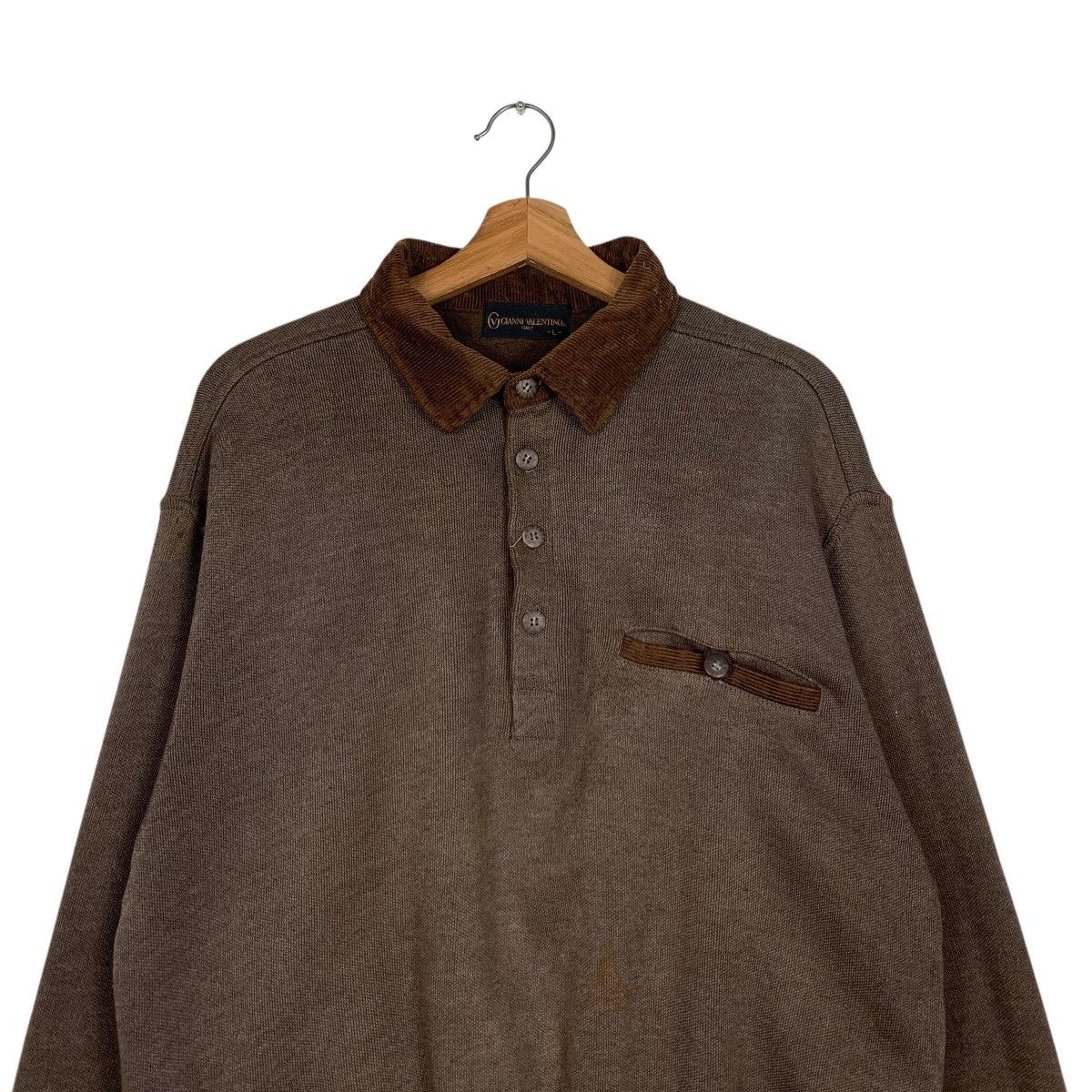 Gianni Valentino GIANNI VALENTINO Half Button Polo Sweatshirt #1945-C85 Size US L / EU 52-54 / 3 - 2 Thumbnail