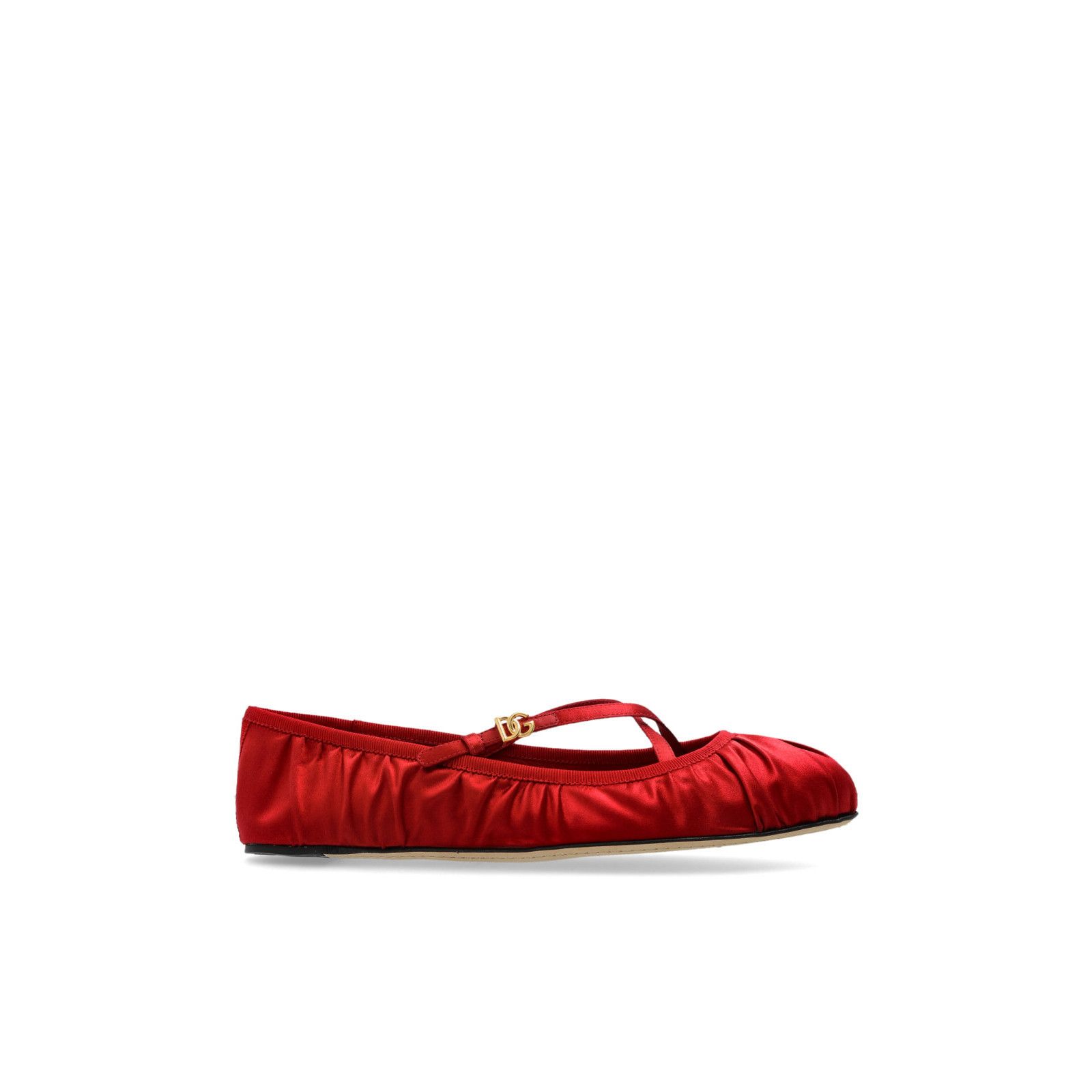 DOLCE&GABBANA Red Satin Ballerina Flats New & Authentic (Wom
