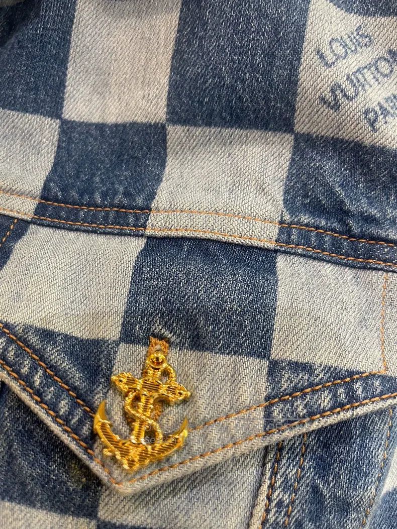 Louis Vuitton Louis Vuitton Checkerboard denim jacket Size XS / US 0-2 / IT 36-38 - 5 Thumbnail