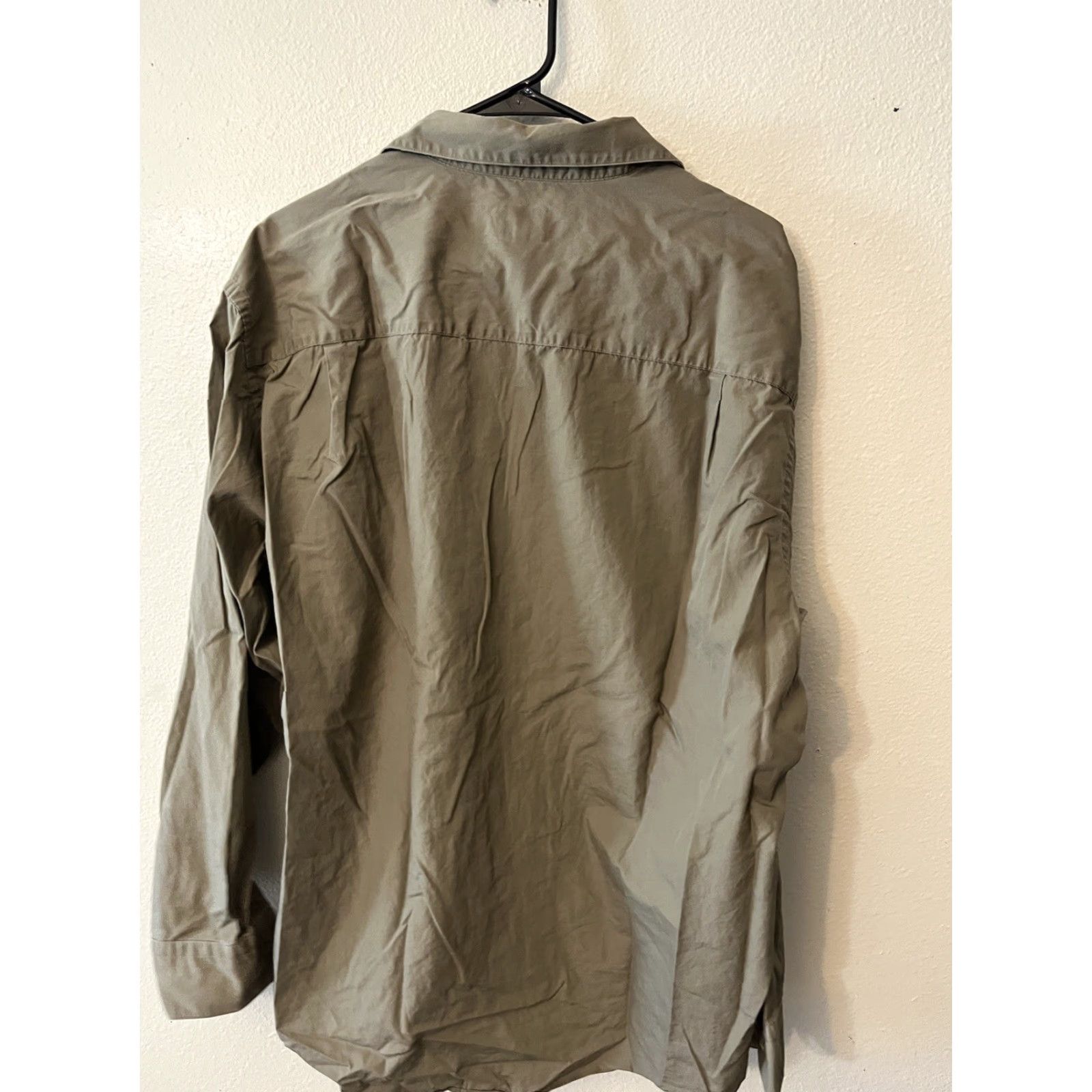 Vintage Calvin Klein Jeans Button-Up Shirt Men 17.5 Beige Cotton Long Sleeve Regular Size 17.5 Mens Beiges Size US XL / EU 56 / 4 - 2 Thumbnail