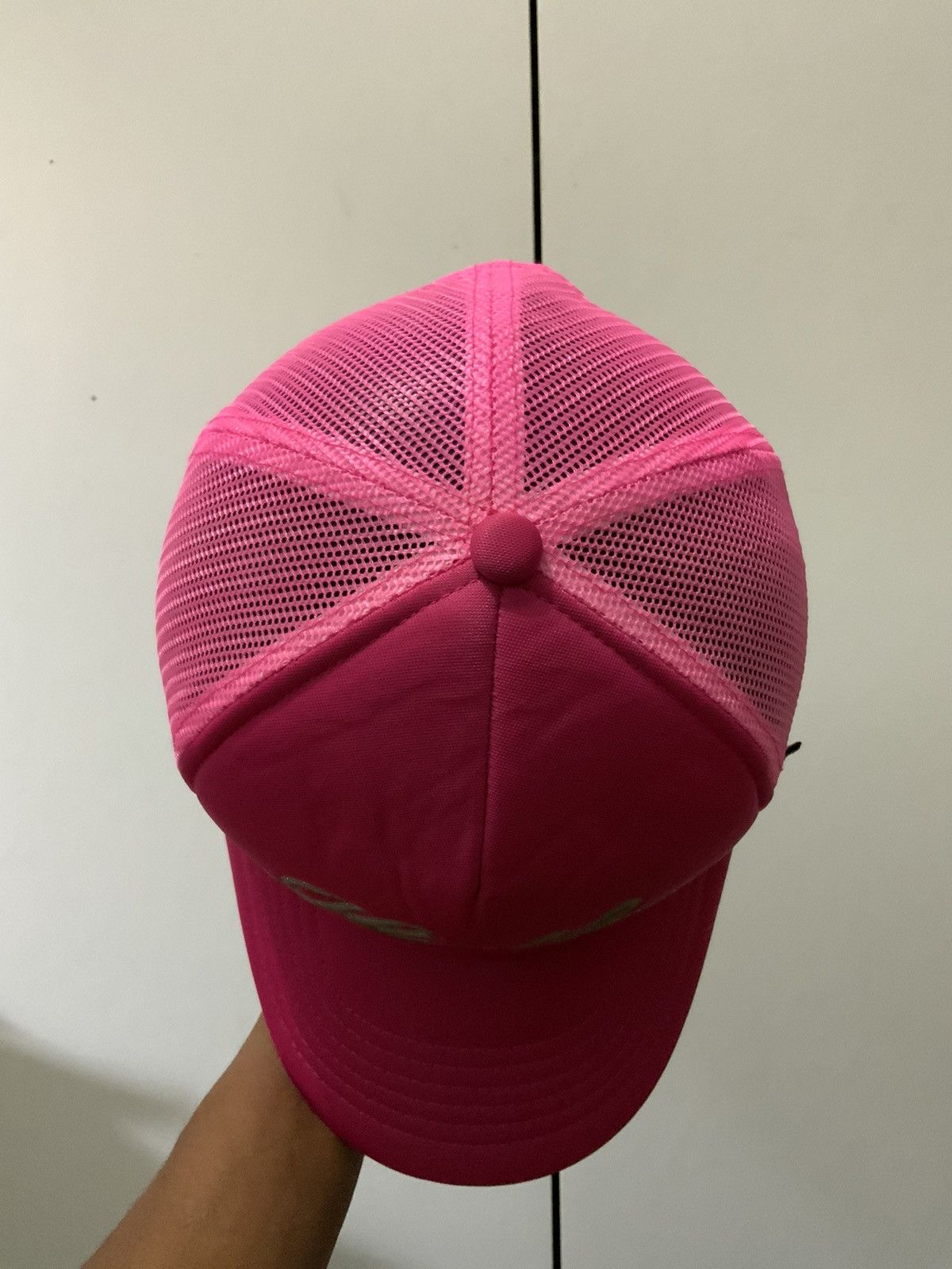 If Six Was Nine Hustler Hardcore Spellout Pink Trucker Hat Size ONE SIZE - 6 Thumbnail