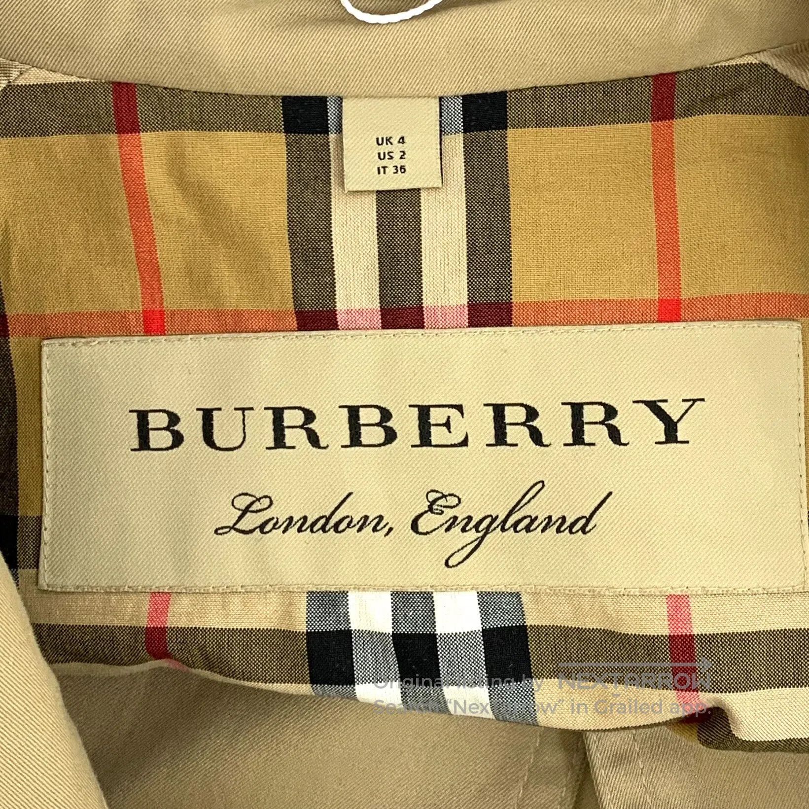 Burberry Burberry Brown Cotton Collar Single Button Long Sleeve Bel Size XS / US 0-2 / IT 36-38 - 5 Thumbnail