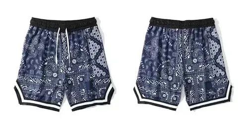 Other 21SS Tokyo Union Blue Bandana Paisley Swest Jersey Shorts Size US 32 / EU 48 - 2 Thumbnail