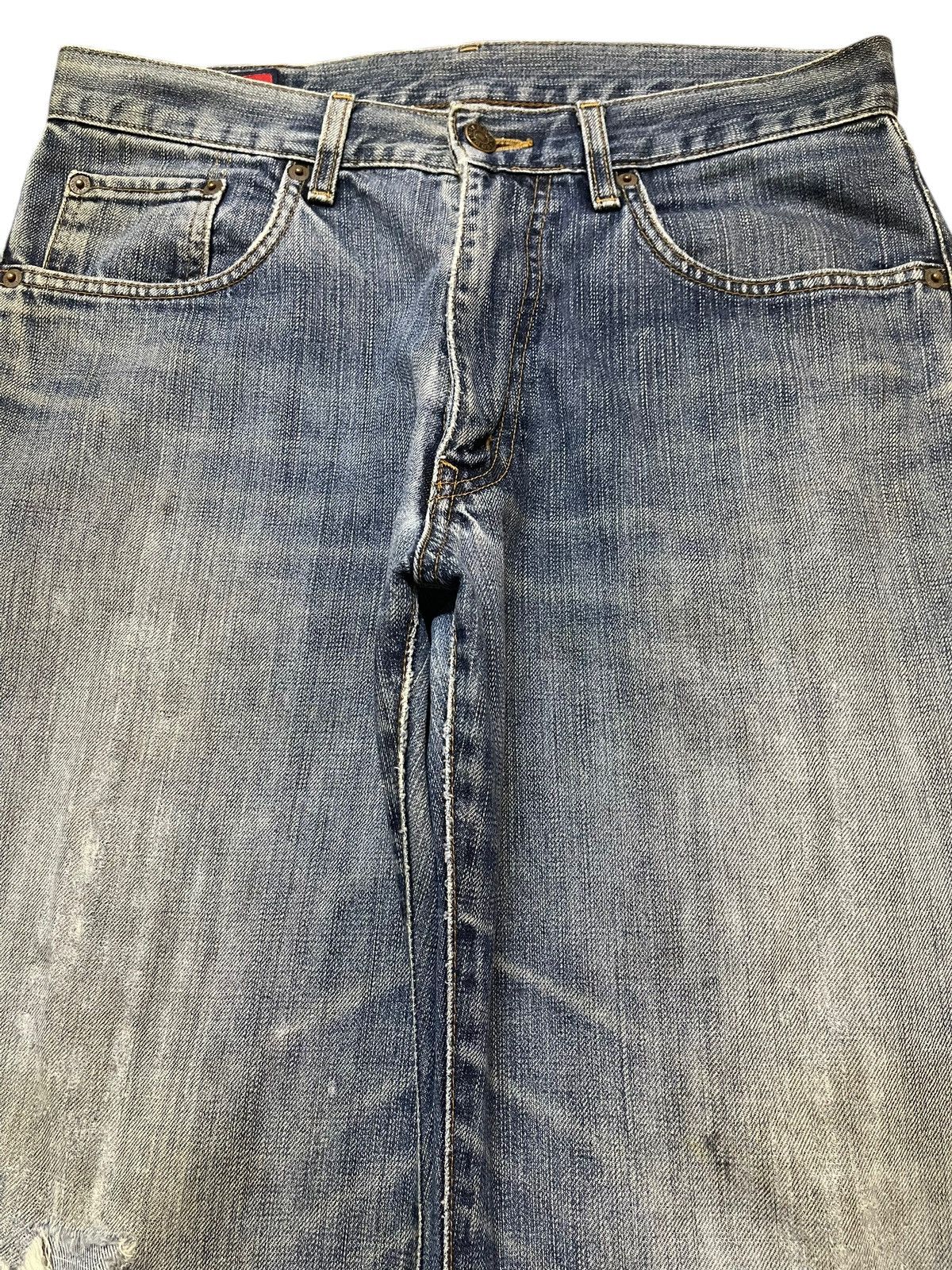 Edwin Vintage Edwin 503z Blue Faded Wash Distress Baggy Jeans Size US 31 - 3 Thumbnail