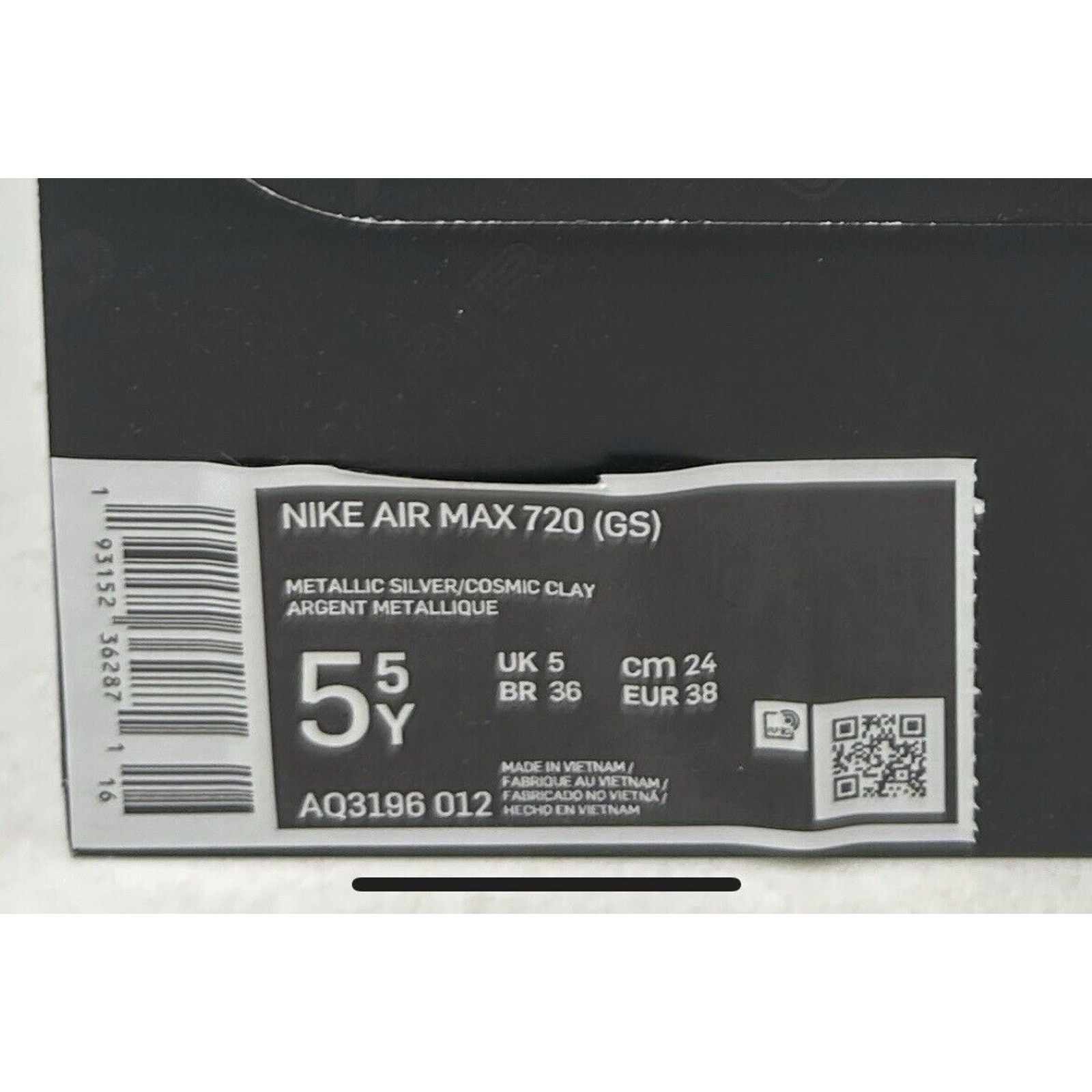 Nike Nike Air Max 720 GS “Metallic Silver” 2024 Size US 7 / IT 37 - 5 Thumbnail