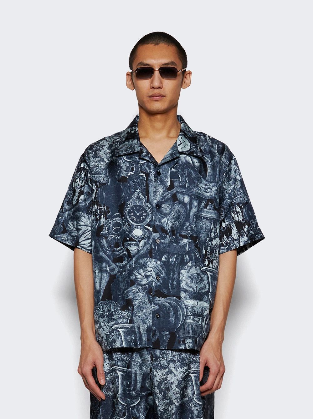 Givenchy o1mle0326 Hubert Objects Shirt in Blue Size US XS / EU 42 / 0 - 2 Thumbnail